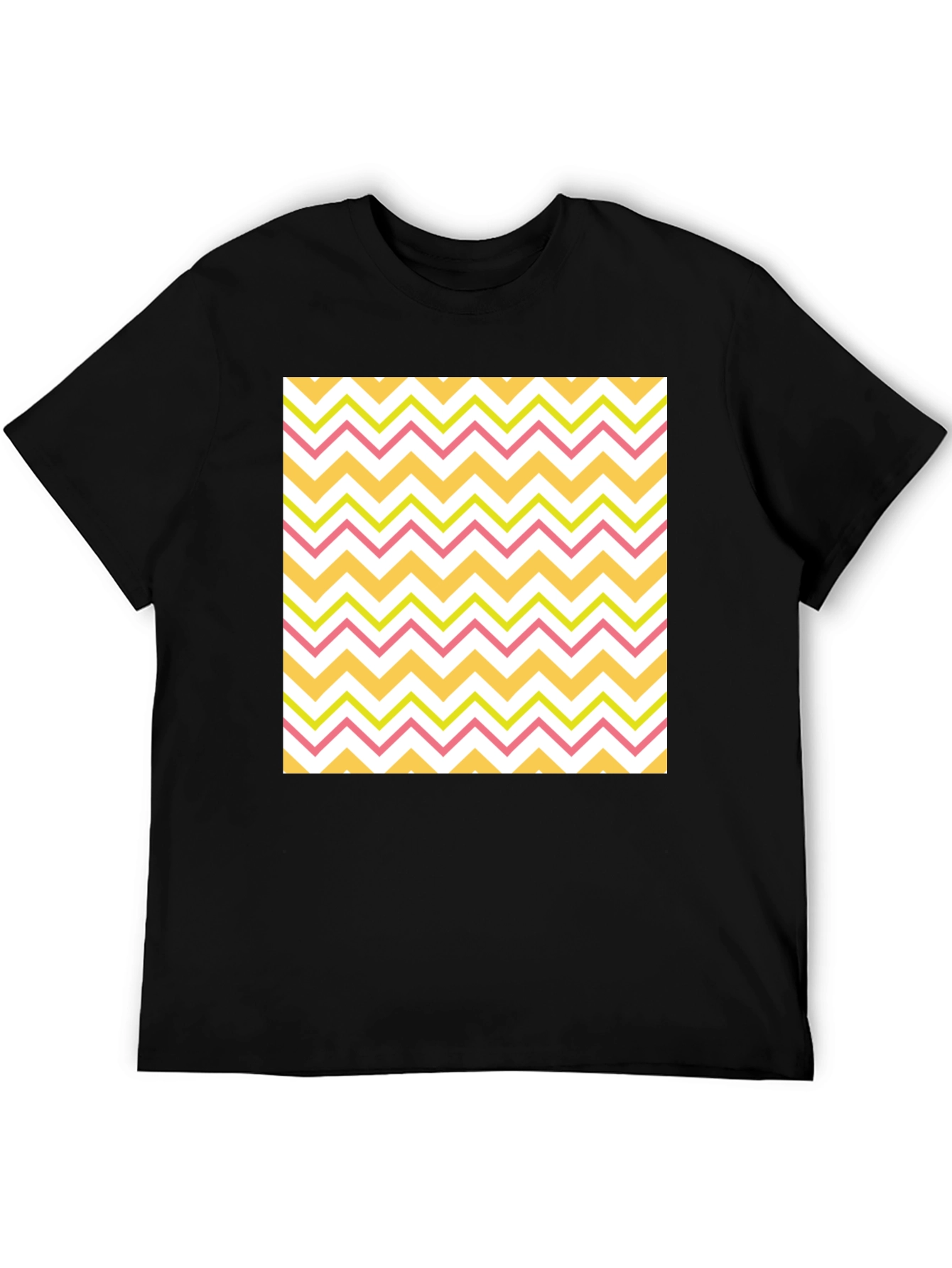 Zigzag Pattern T-Shirt - Casual Style