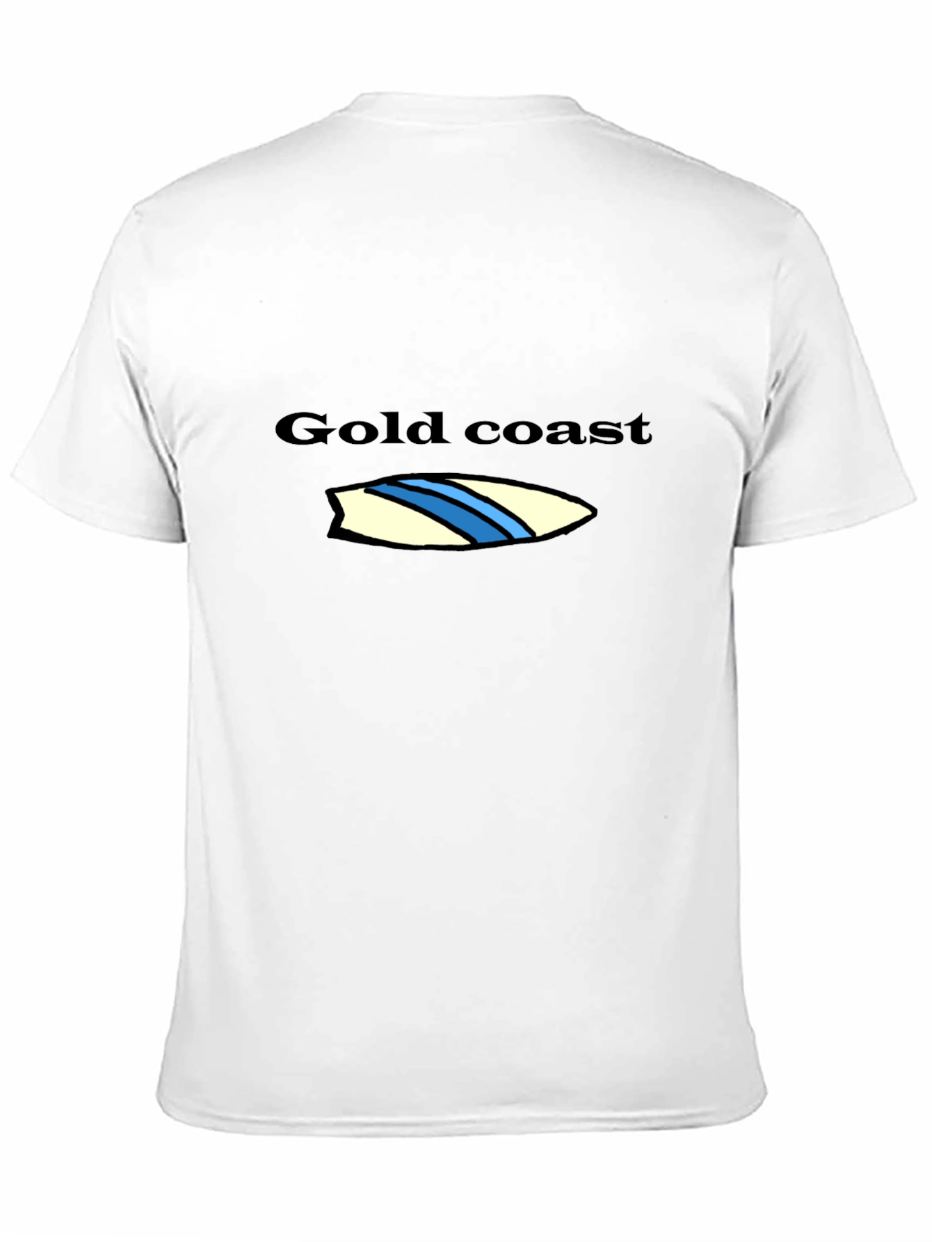 Gold Coast Surfboard Graphic Tee - Black