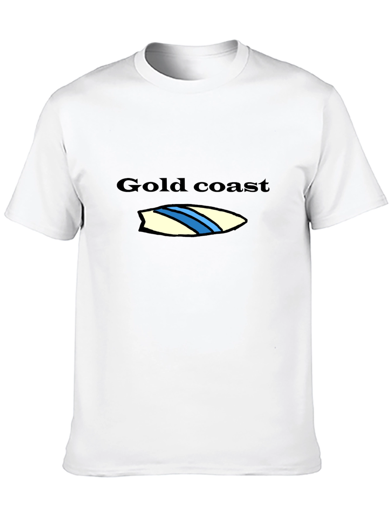 Gold Coast Surfboard Graphic Tee - Black