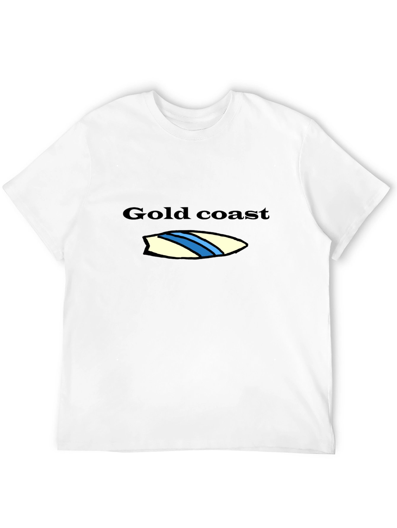 Gold Coast Surfboard Graphic Tee - Black
