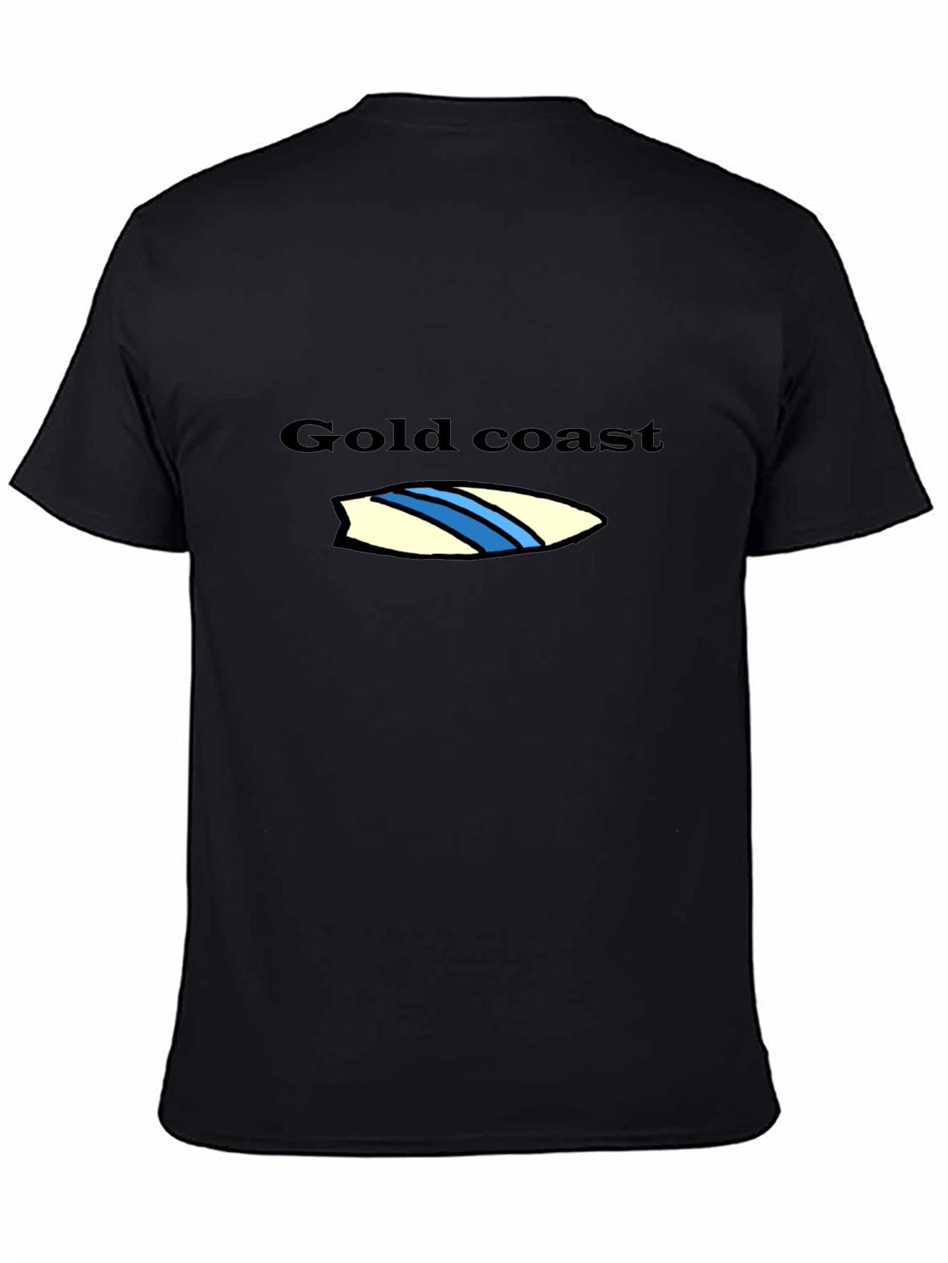 Gold Coast Surfboard Graphic Tee - Black