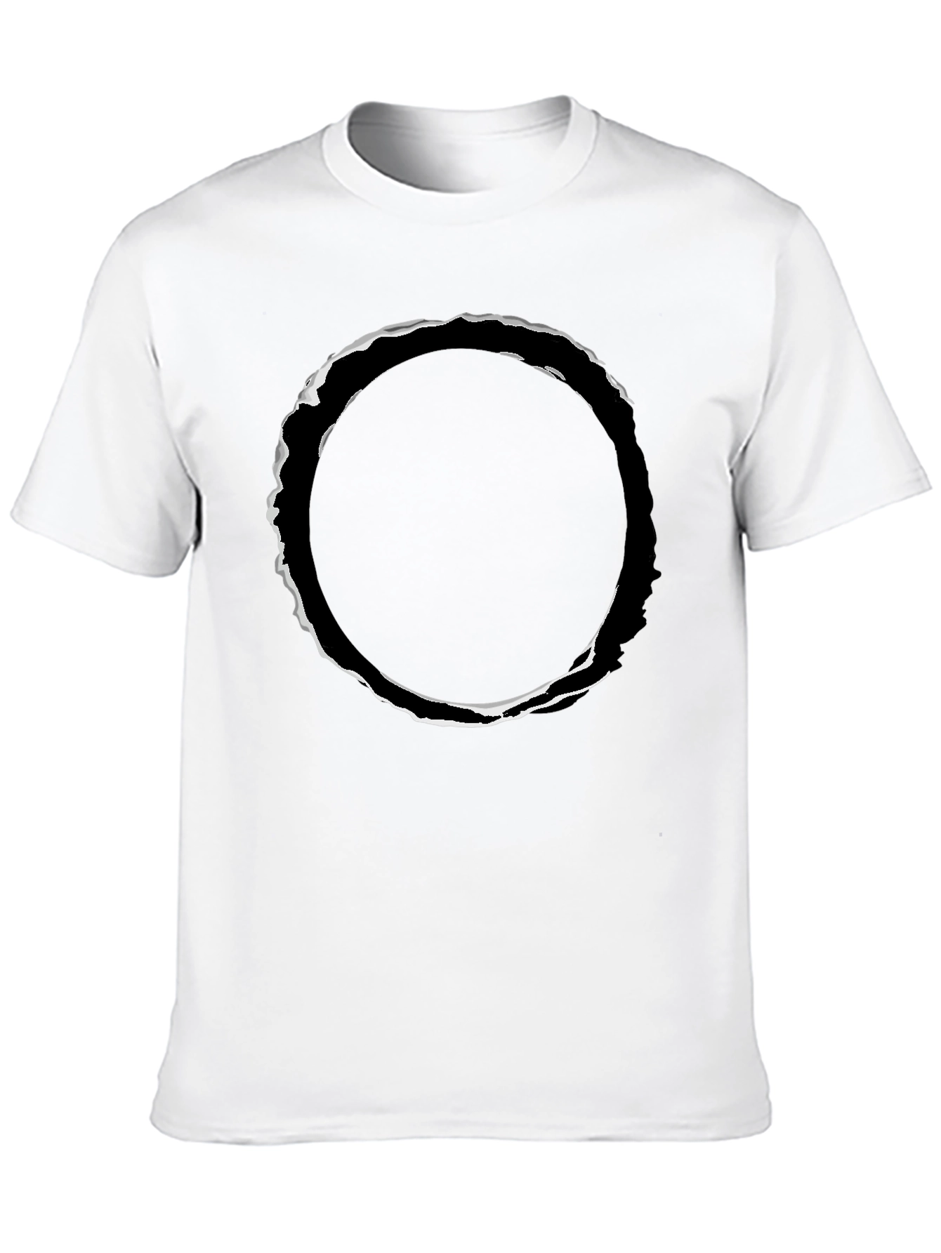 Abstract Circle Graphic Mens Black Tee