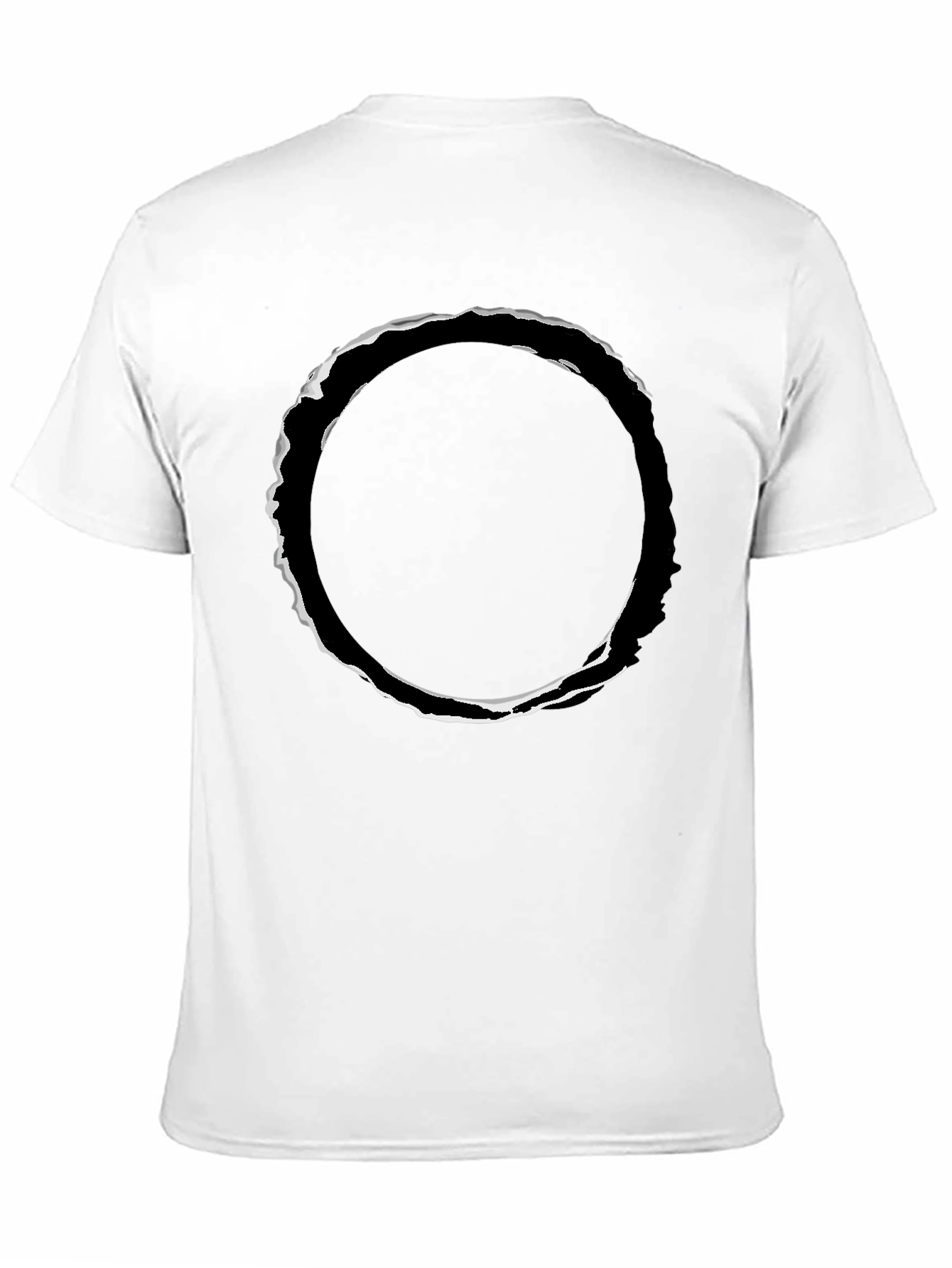 Abstract Circle Graphic Mens Black Tee