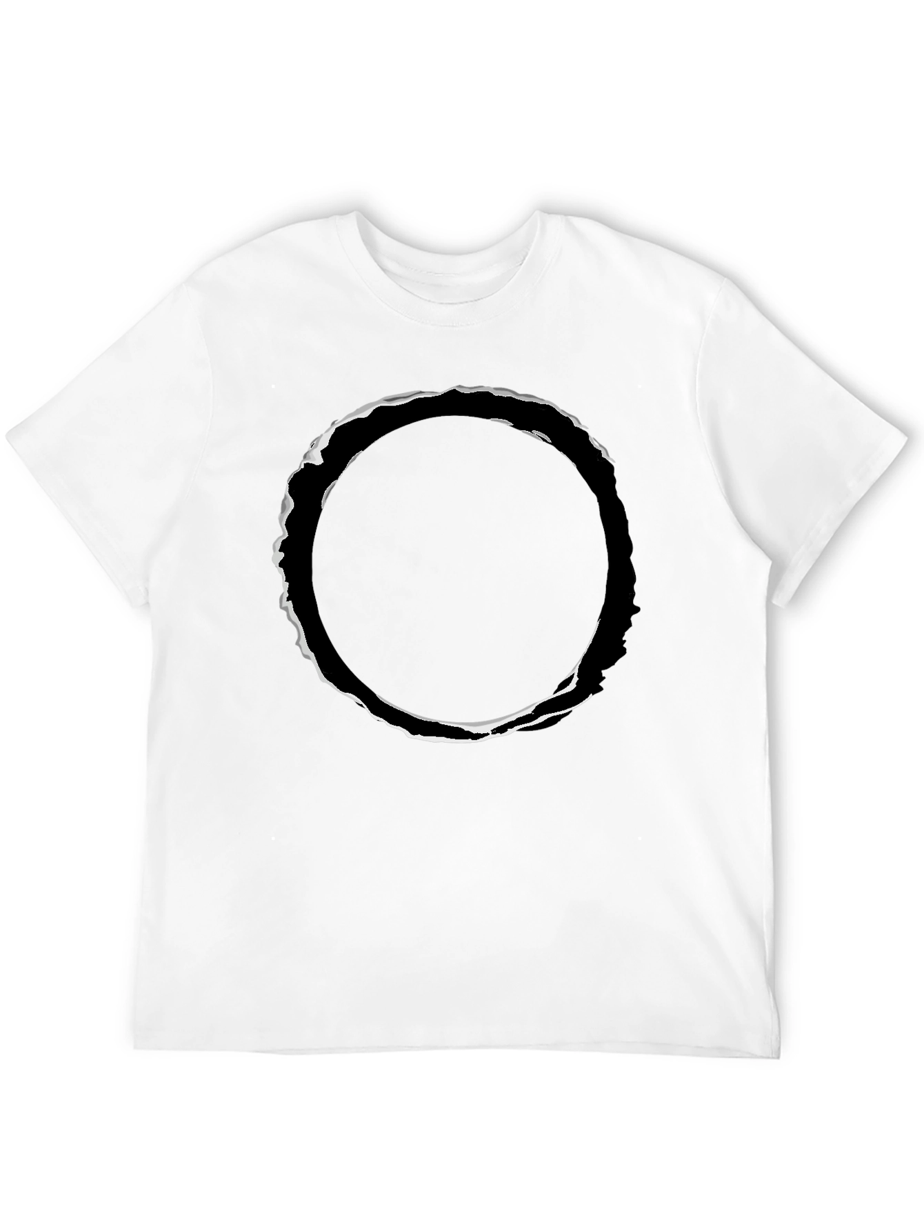 Abstract Circle Graphic Mens Black Tee