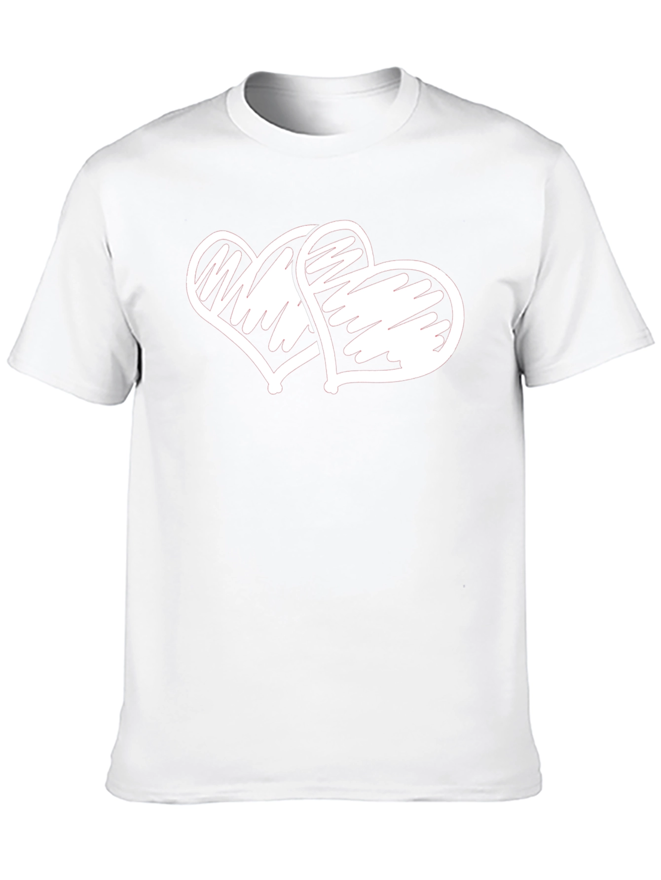 Heart Scribble Graphic Tee - Casual Black T-Shirt