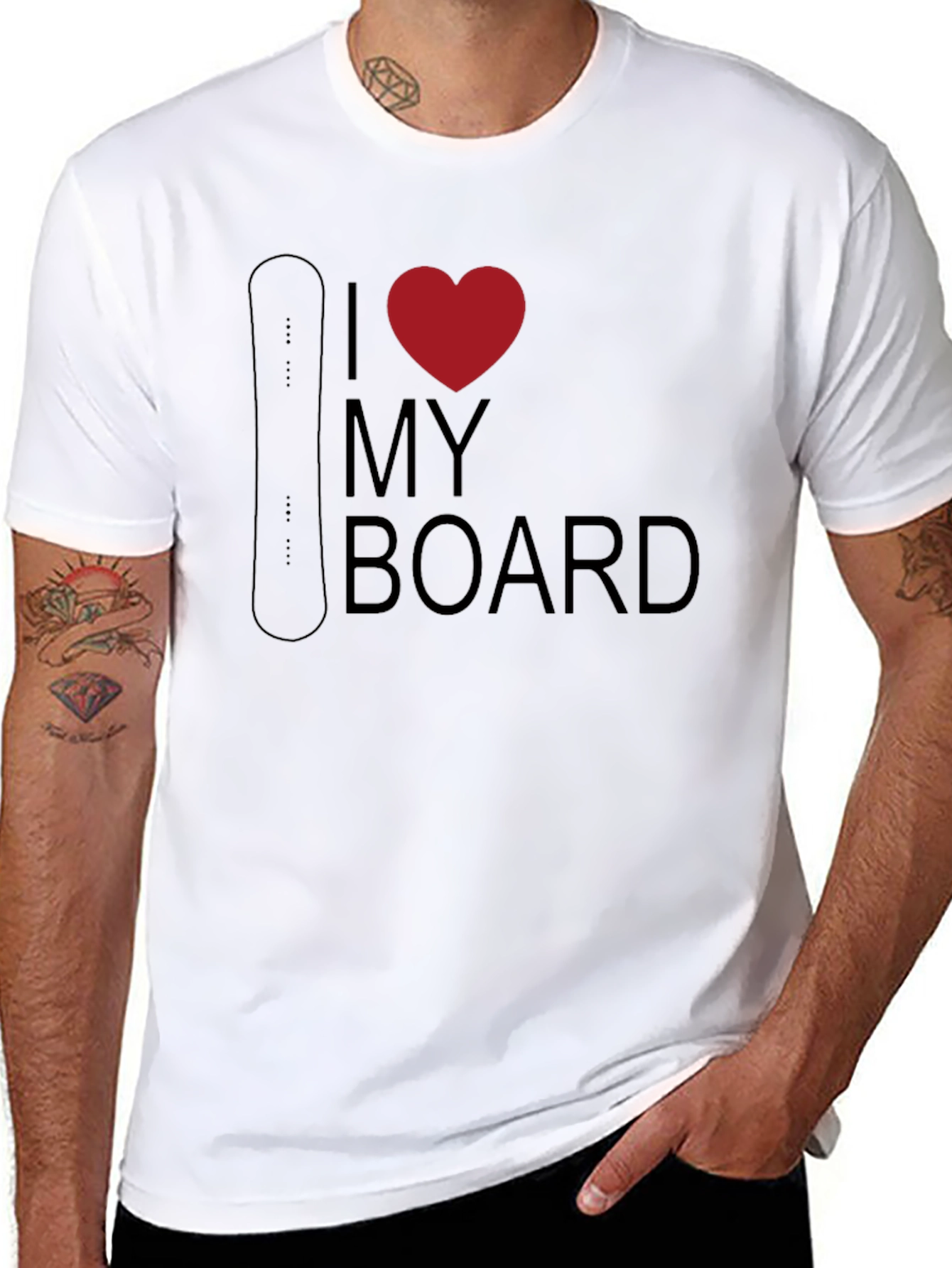 I Love My Board - Snowboarding T-Shirt