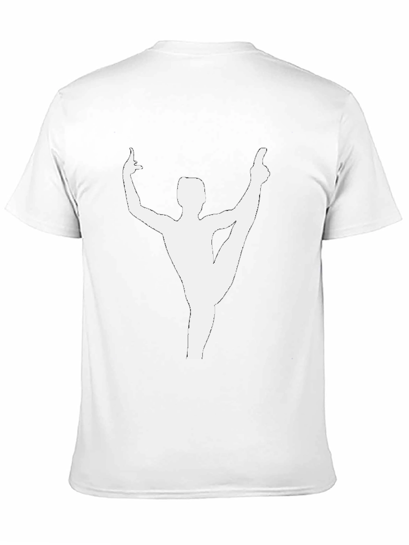 Gymnast Silhouette Graphic Tee - Black
