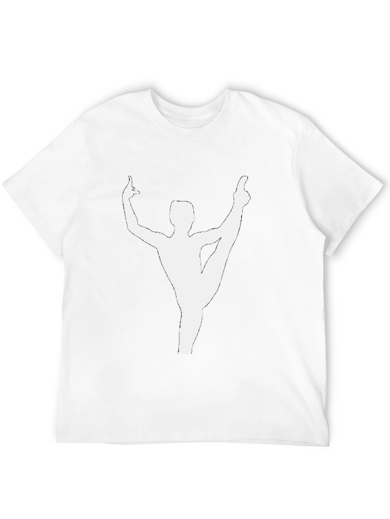 Gymnast Silhouette Graphic Tee - Black