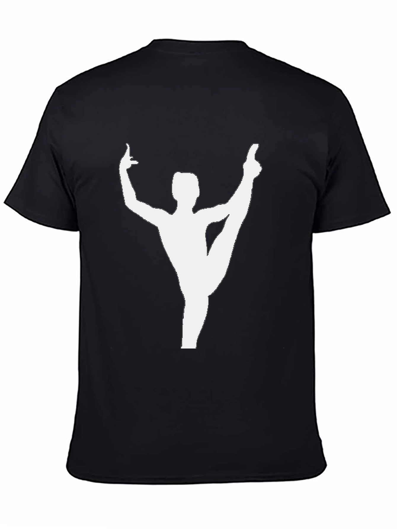 Gymnast Silhouette Graphic Tee - Black