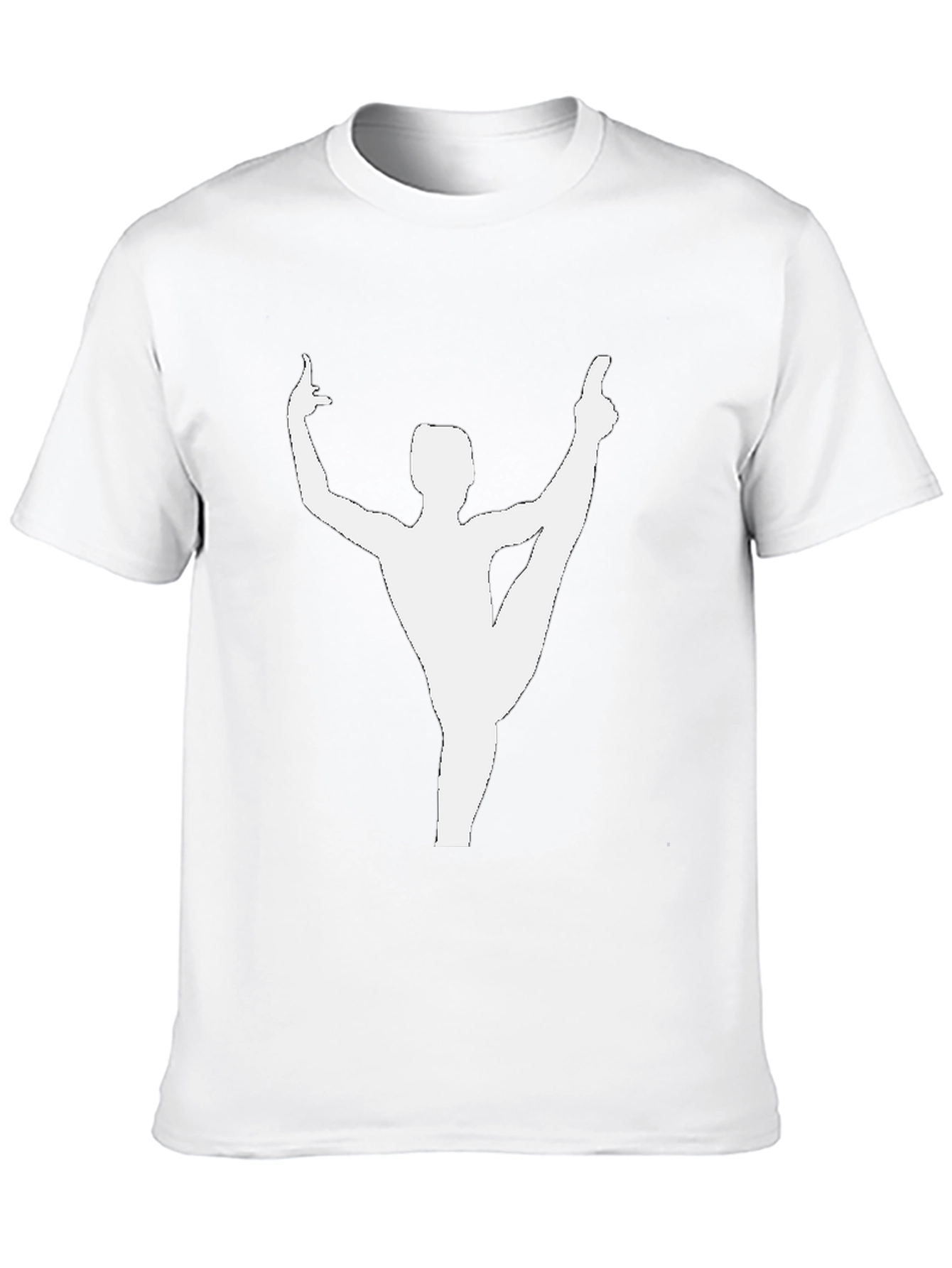 Gymnast Silhouette Graphic Tee - Black