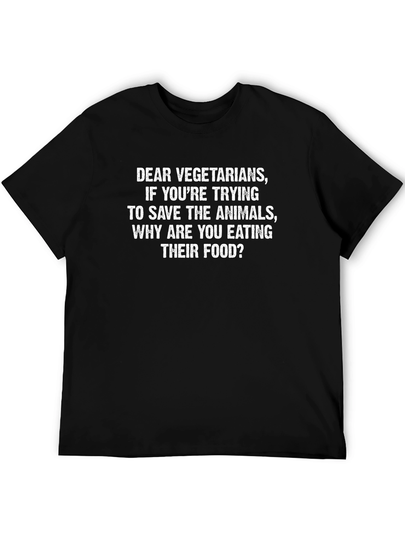 Funny Vegetarian T-Shirt - Animal Food Joke