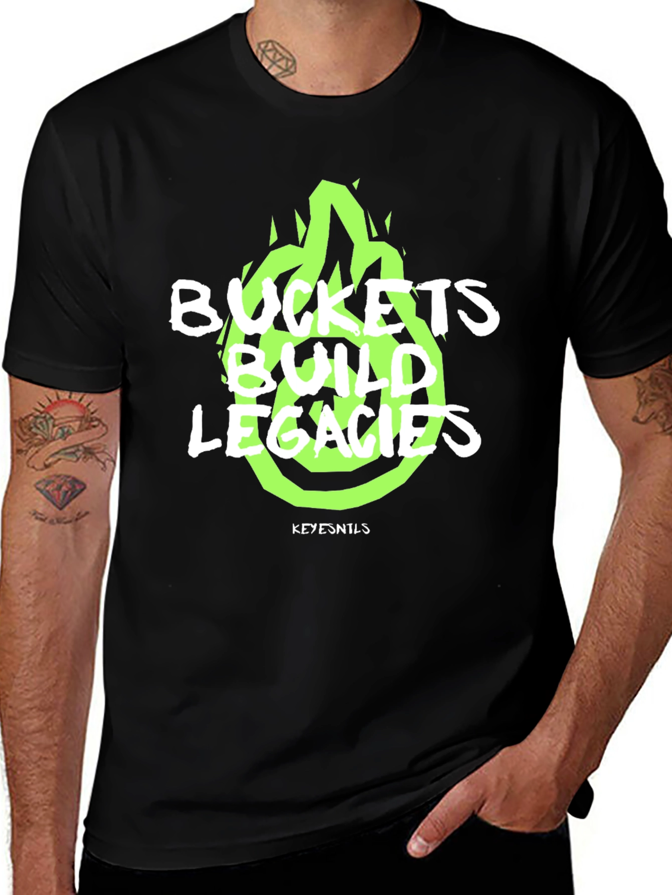 Buckets Build Legacies Graphic Tee - Black
