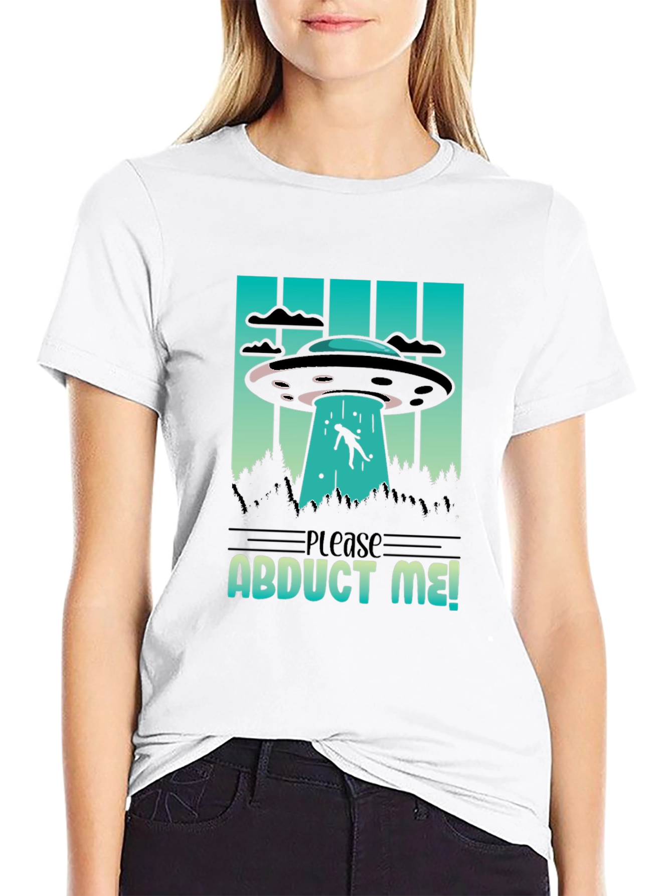 Please Abduct Me! UFO Graphic Tee