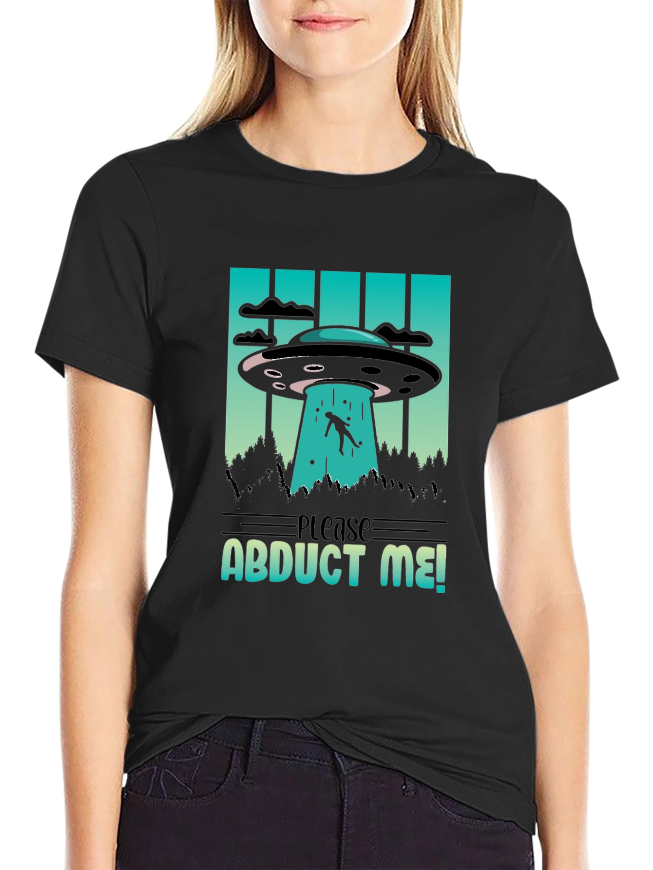 Please Abduct Me! UFO Graphic Tee