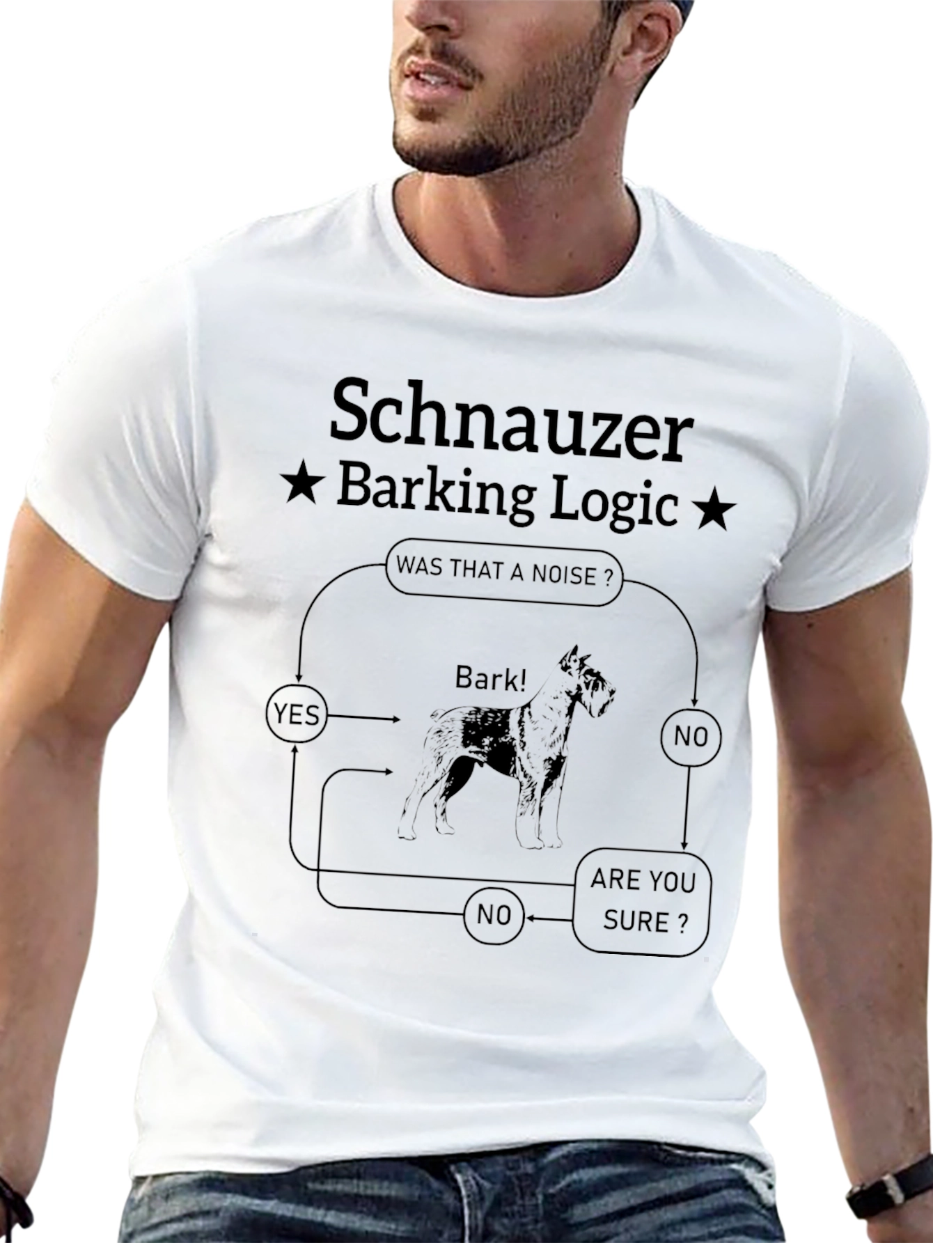 Schnauzer Barking Logic T-Shirt