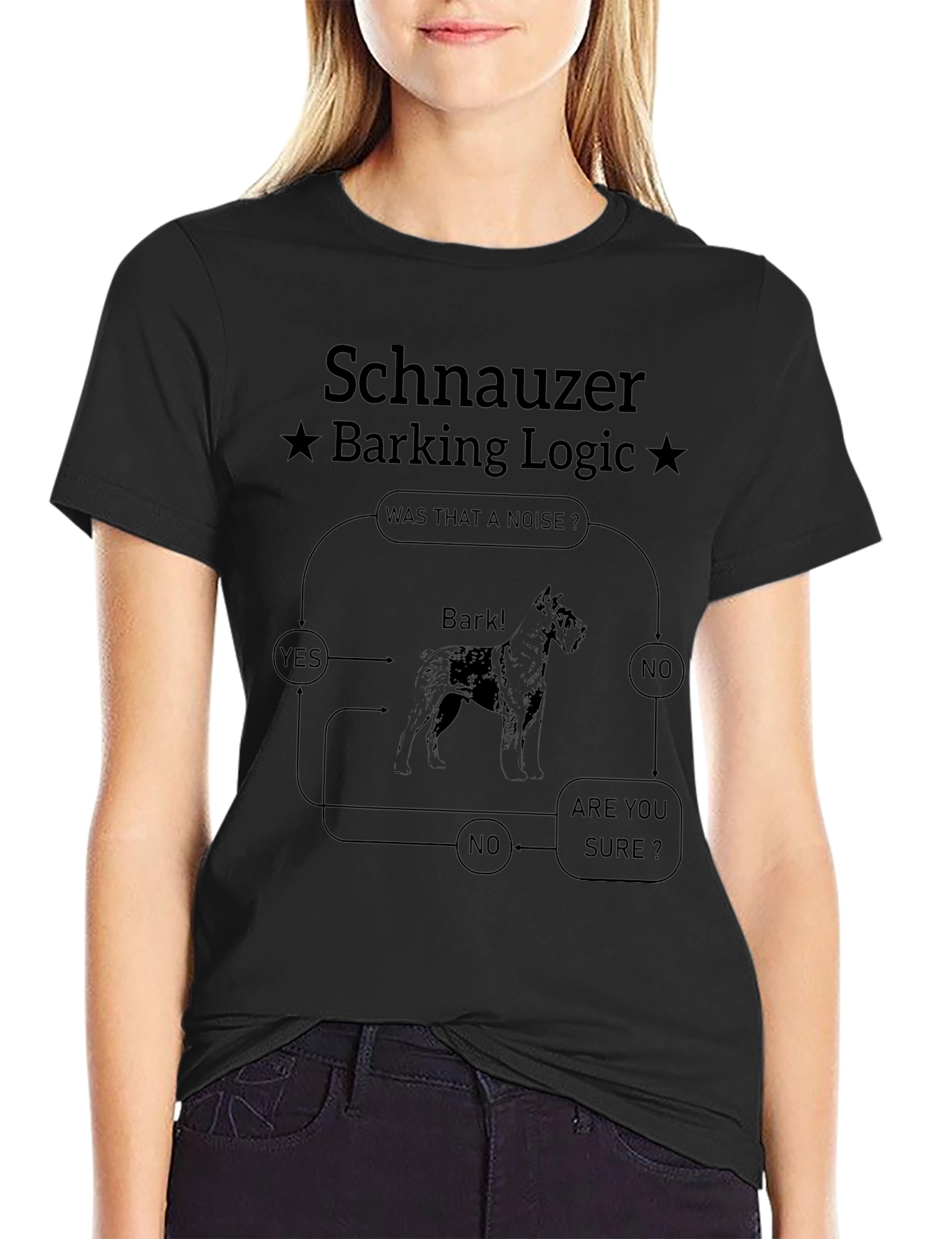 Schnauzer Barking Logic T-Shirt