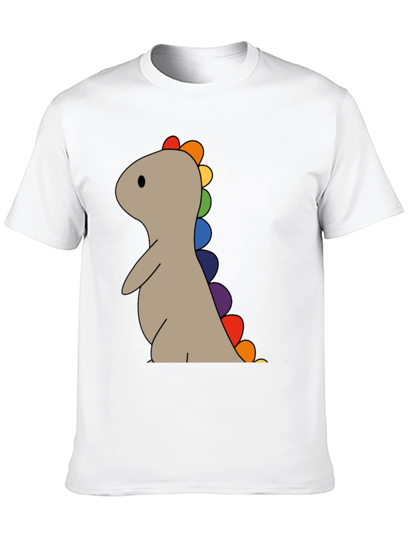 Rainbow Dino T-Shirt - Cute & Playful Design