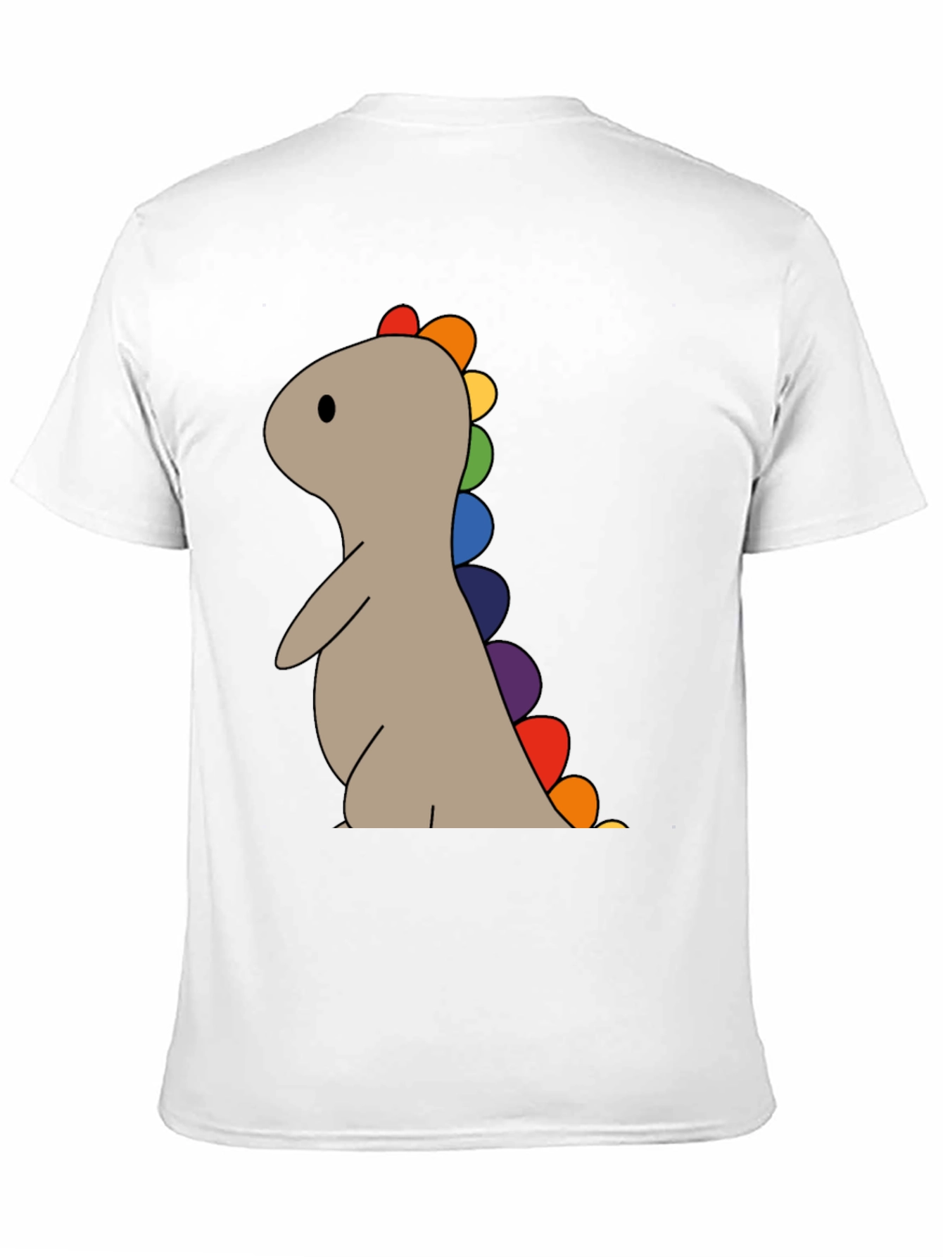 Rainbow Dino T-Shirt - Cute & Playful Design