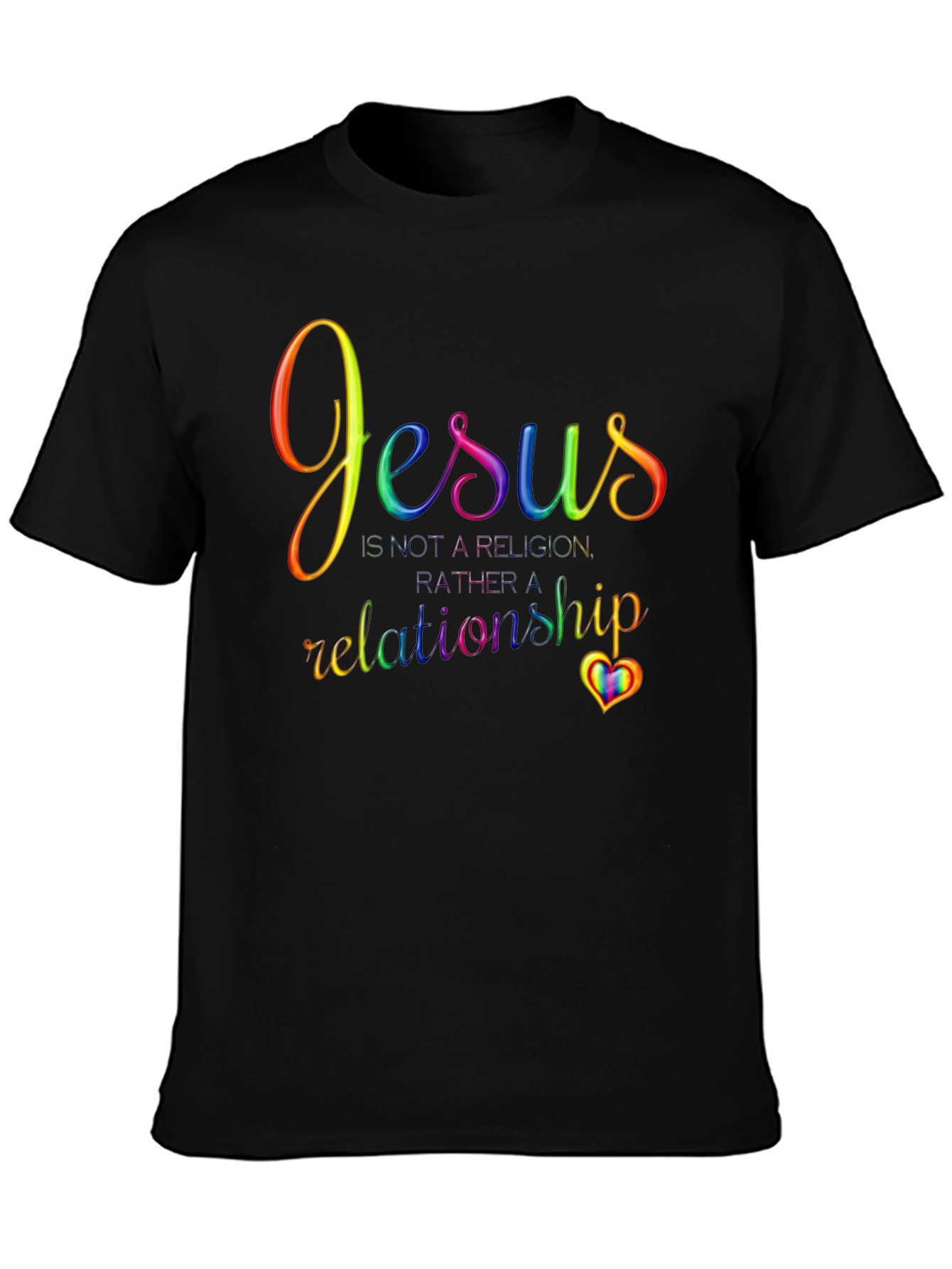 Jesus is a Relationship T-Shirt - Rainbow Pride