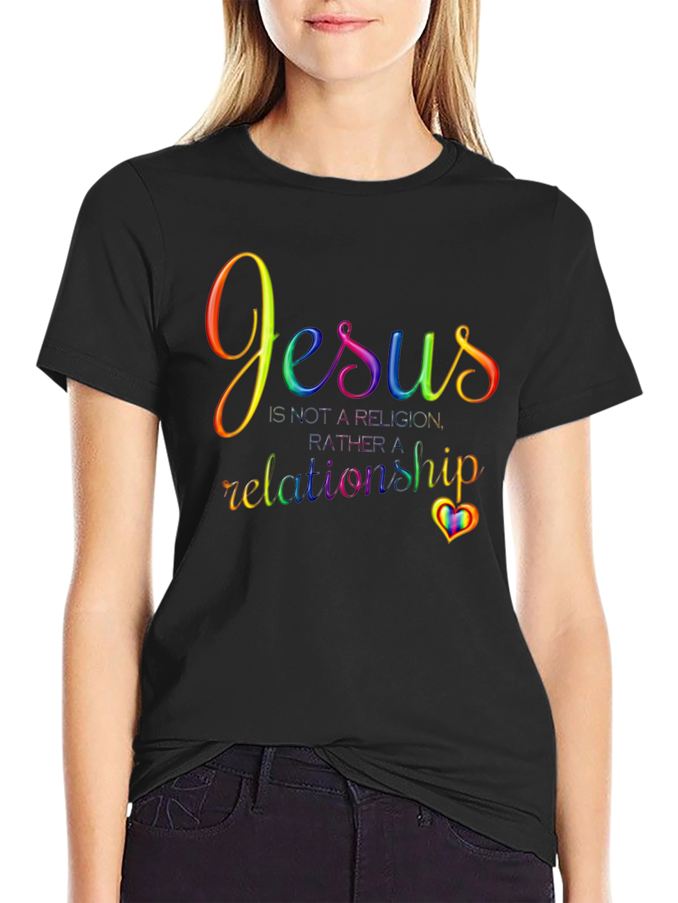 Jesus is a Relationship T-Shirt - Rainbow Pride