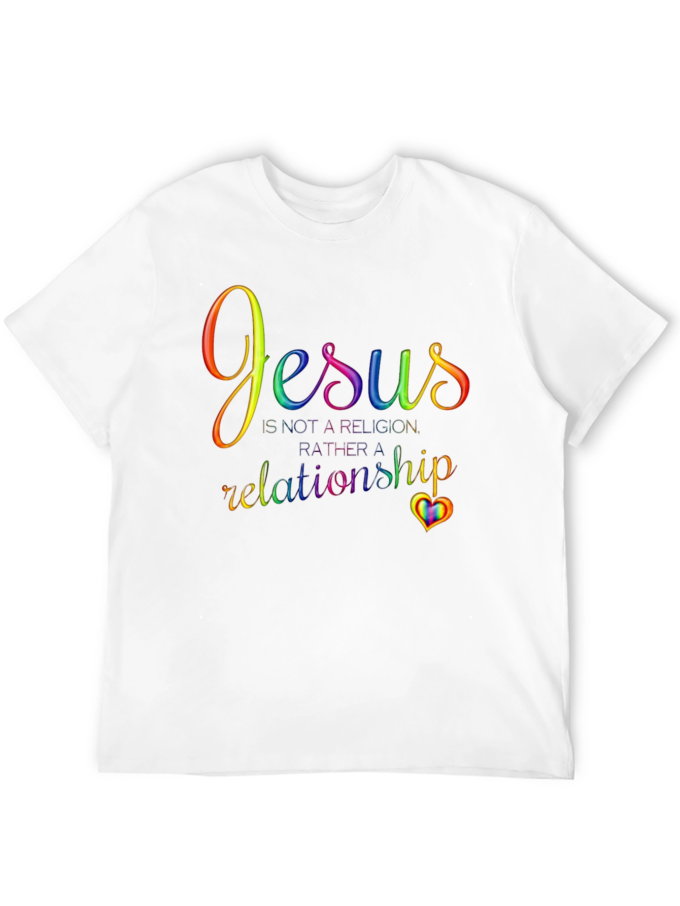 Jesus is a Relationship T-Shirt - Rainbow Pride