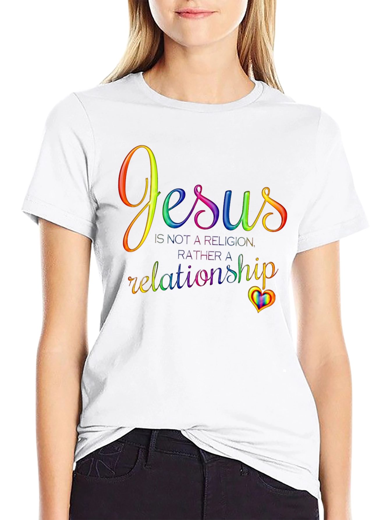 Jesus is a Relationship T-Shirt - Rainbow Pride