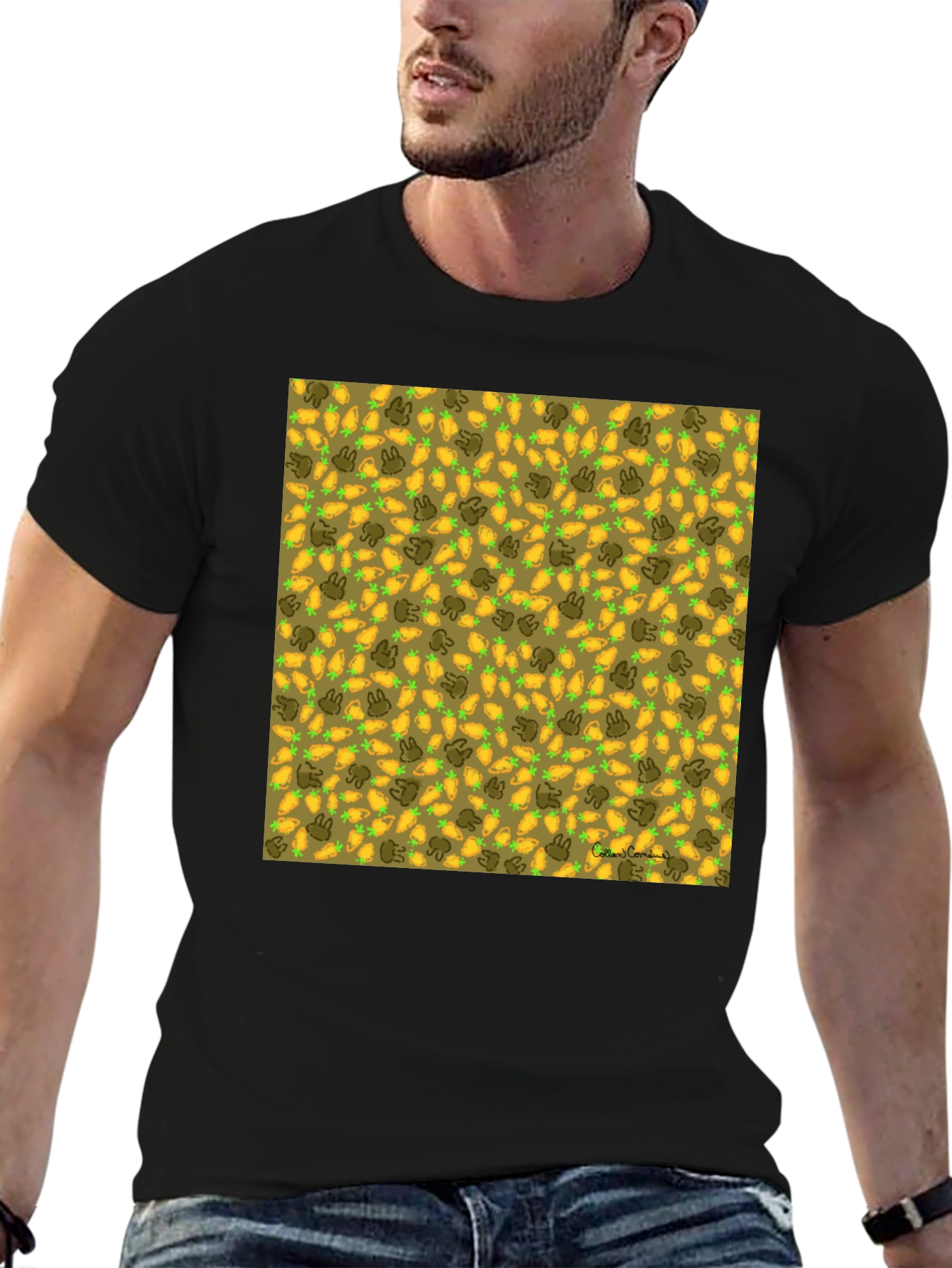 Carrot & Bunny Pattern T-Shirt