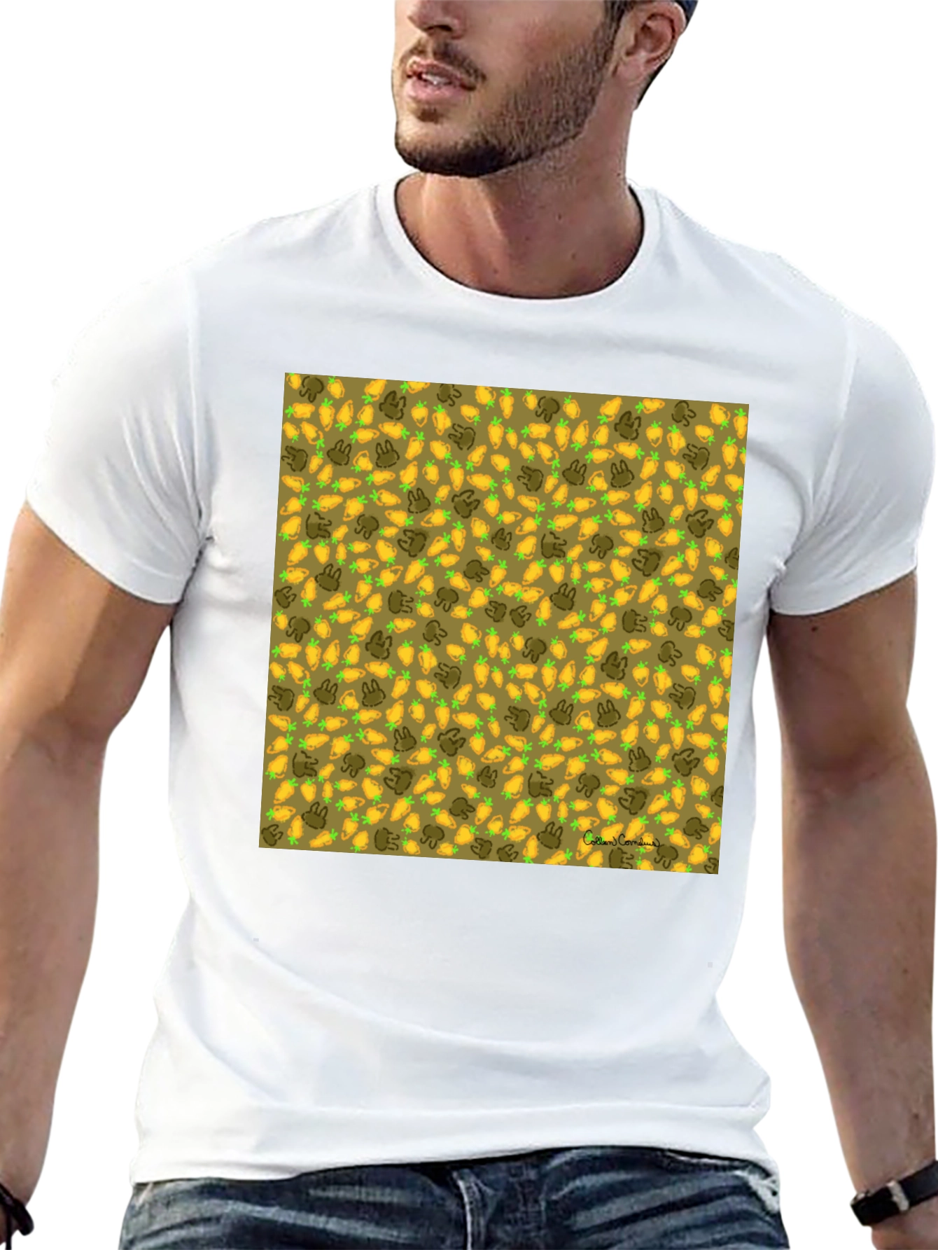 Carrot & Bunny Pattern T-Shirt