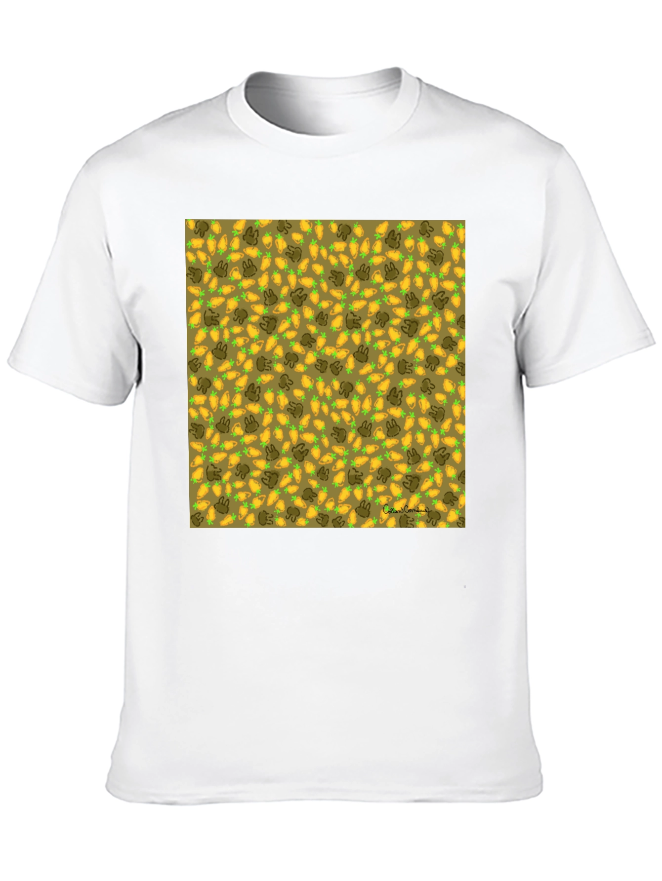 Carrot & Bunny Pattern T-Shirt