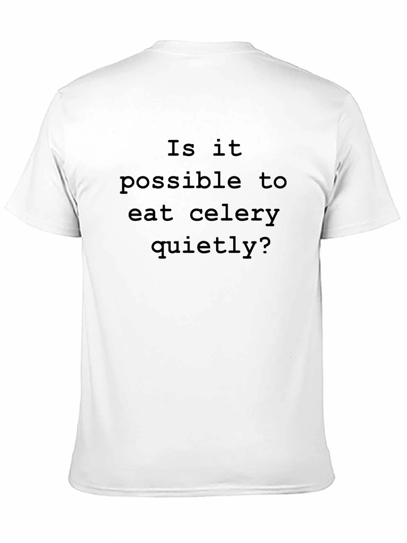 Celery Humor T-Shirt: Quiet Eating Challenge