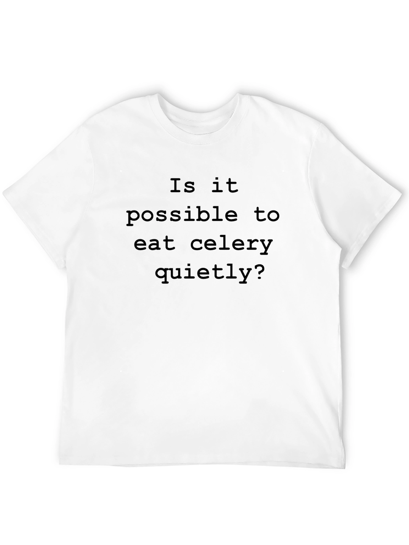 Celery Humor T-Shirt: Quiet Eating Challenge