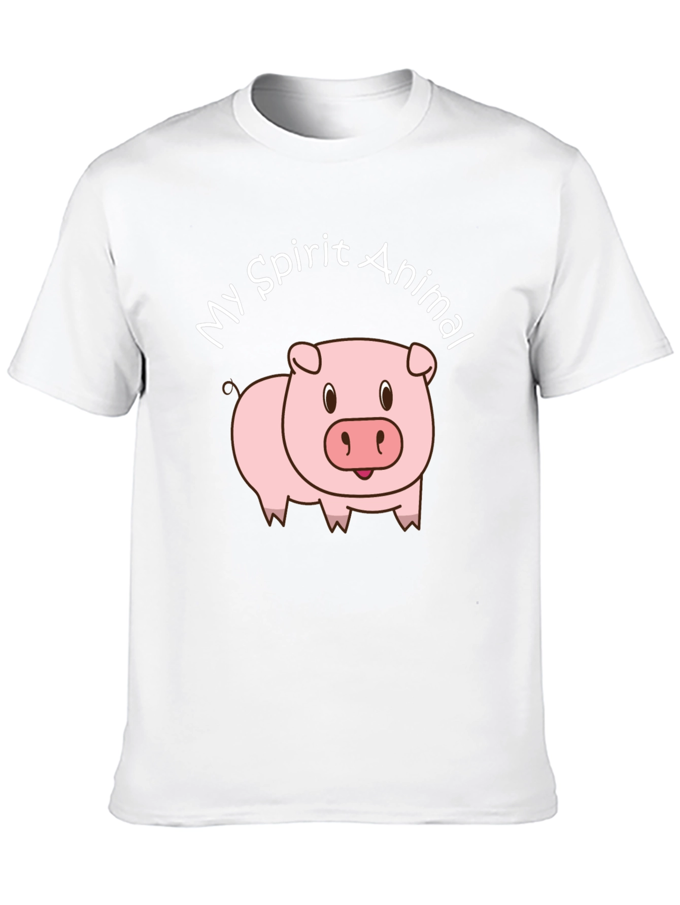 My Spirit Animal Pig T-Shirt - Black Cotton Tee