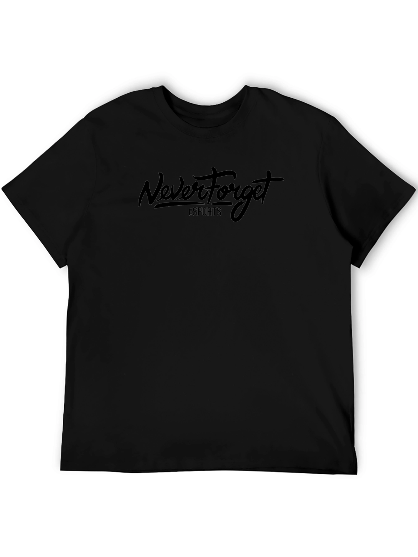 Never Forget Esports Black Graphic T-Shirt