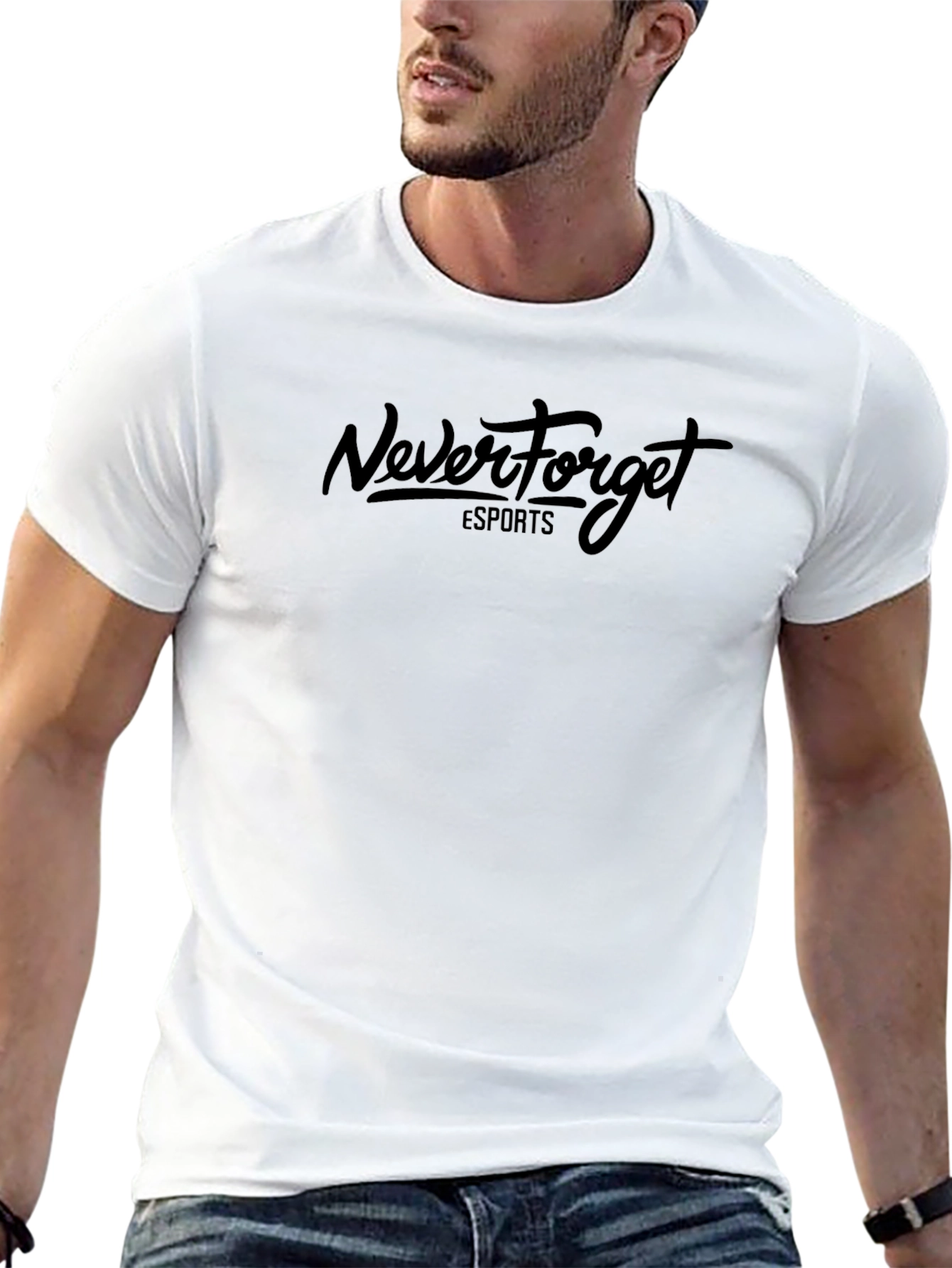 Never Forget Esports Black Graphic T-Shirt