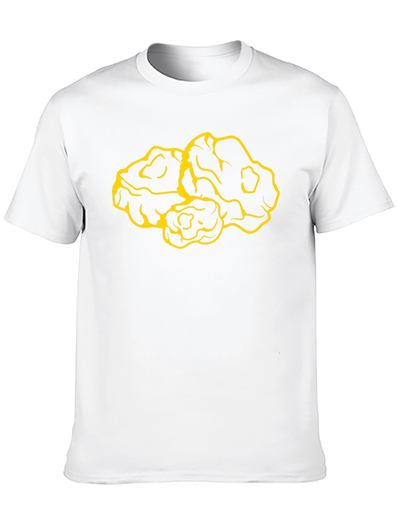 Graphic Tee: Abstract Yellow Design on Black