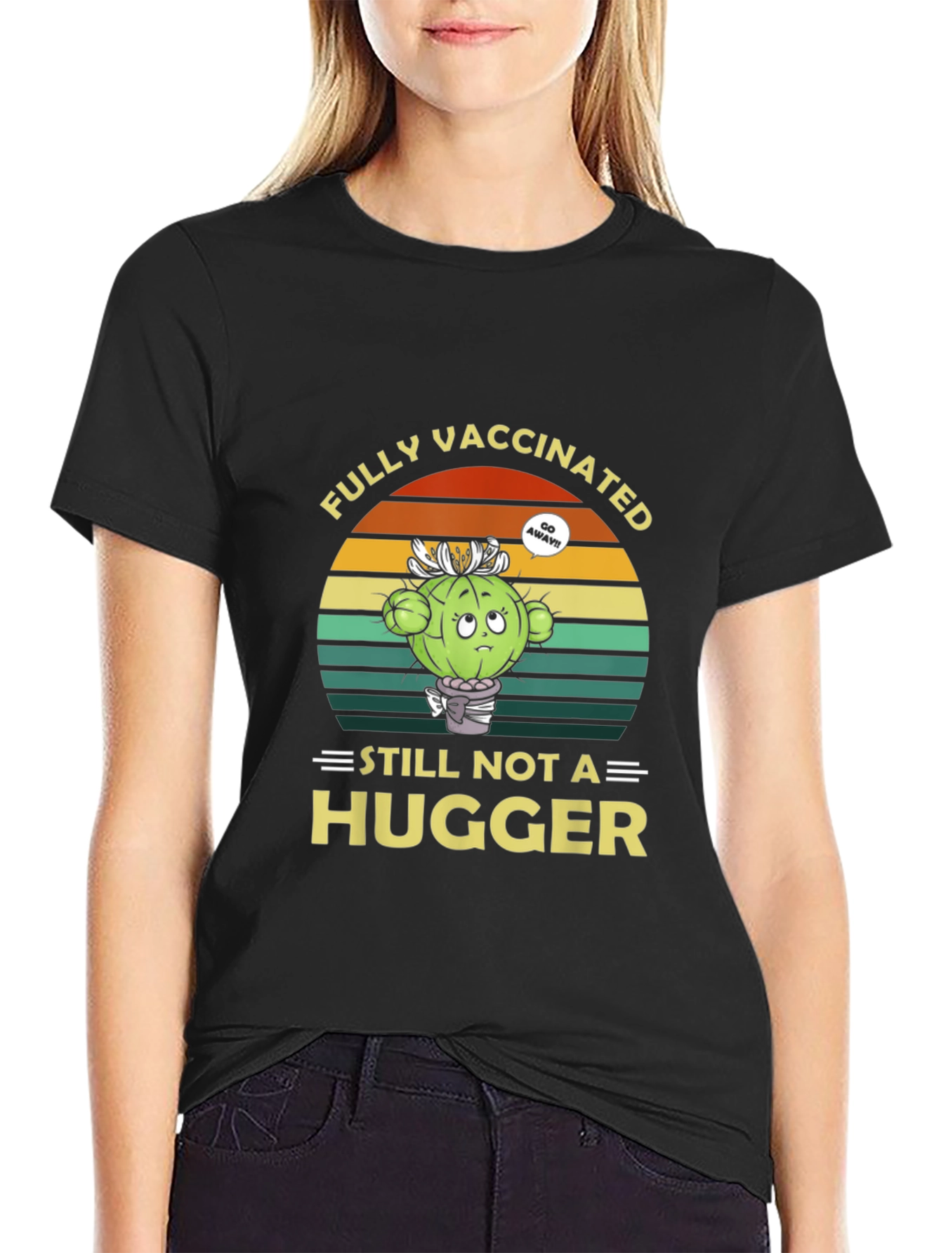 Fully Vaccinated Cactus Novelty T-Shirt