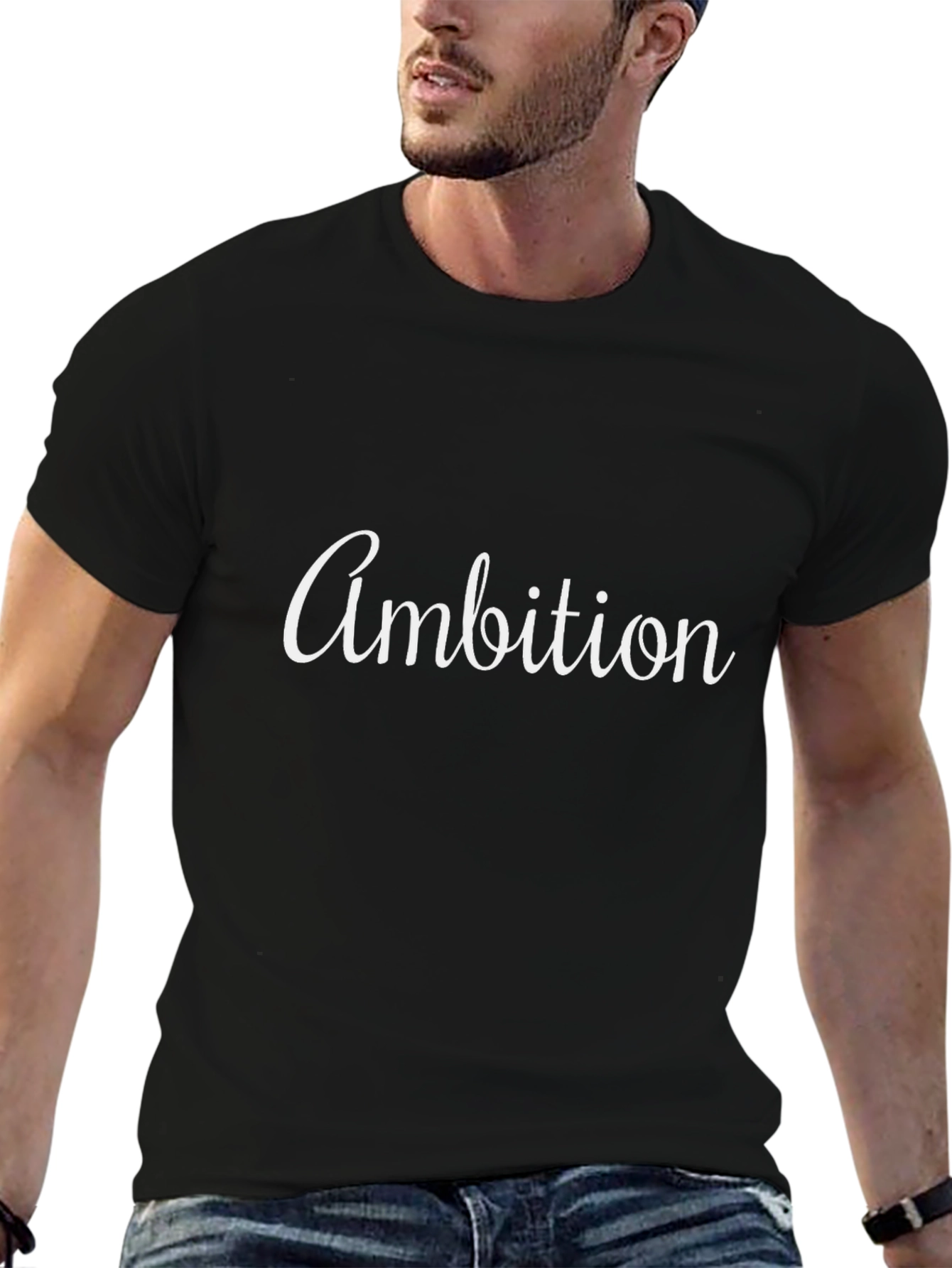 Ambition Graphic Tee - Stylish Black T-Shirt