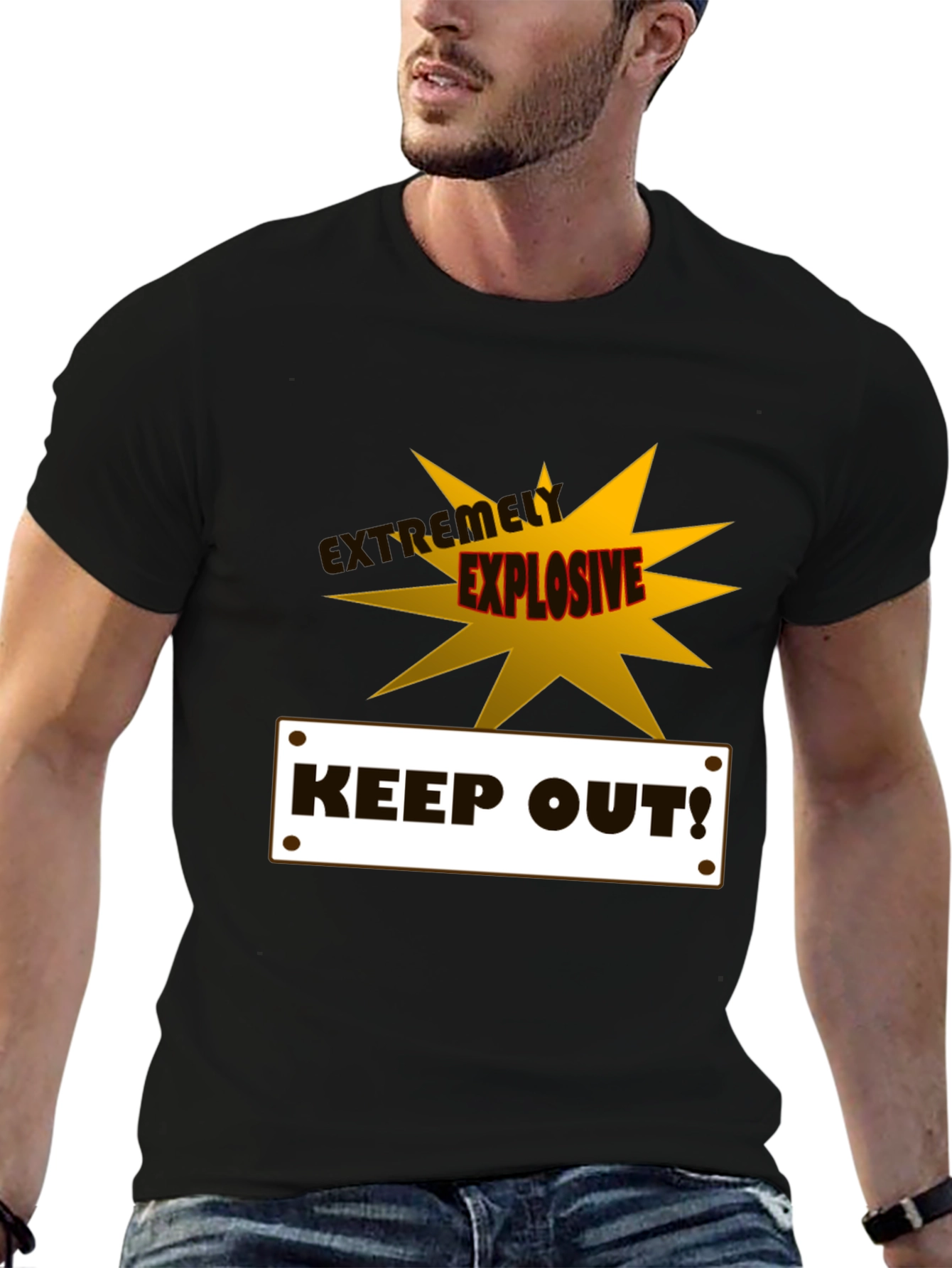Extremely Explosive Keep Out! Graphic T-Shirt