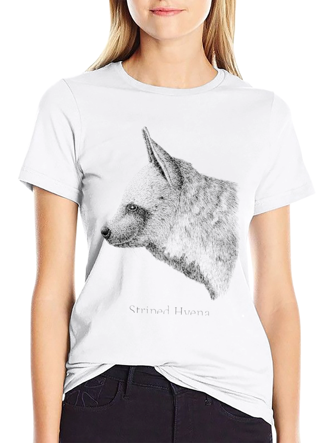 Black Wolf Graphic Print T-Shirt