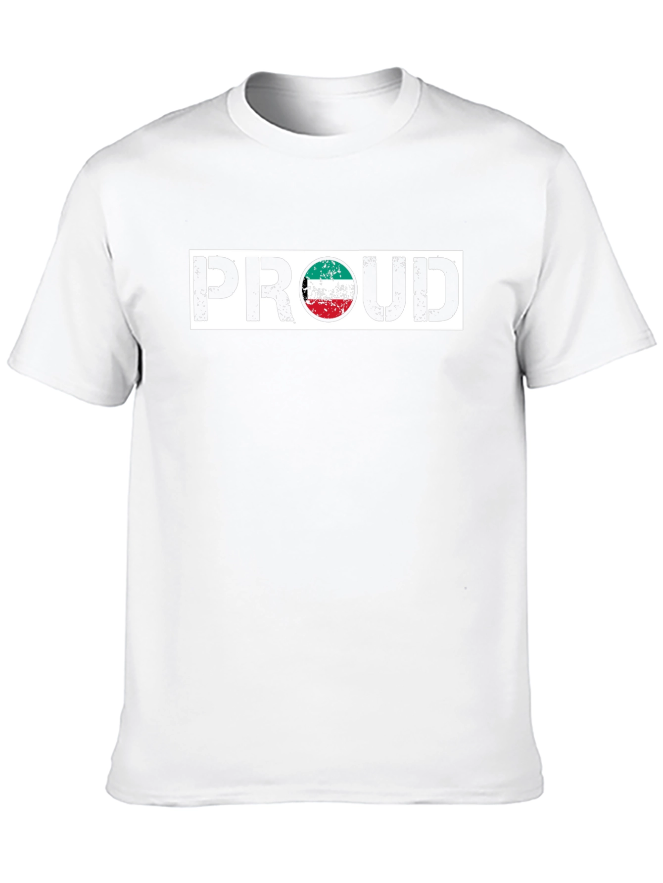 Proud Kuwait Flag T-Shirt - Black Crew Neck Tee