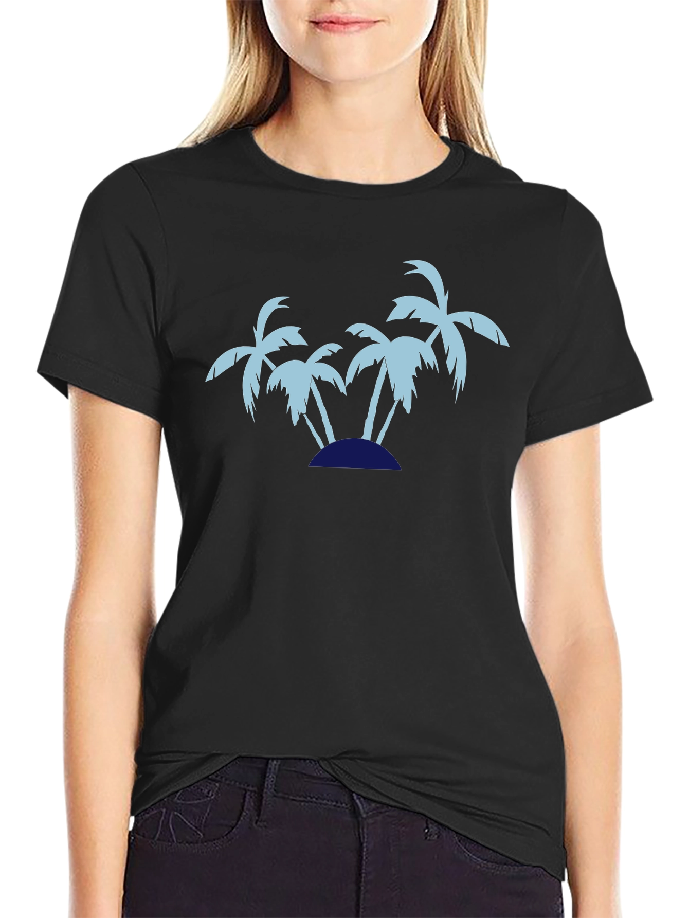 Island Palm Tree Graphic Tee - Relaxed Fit