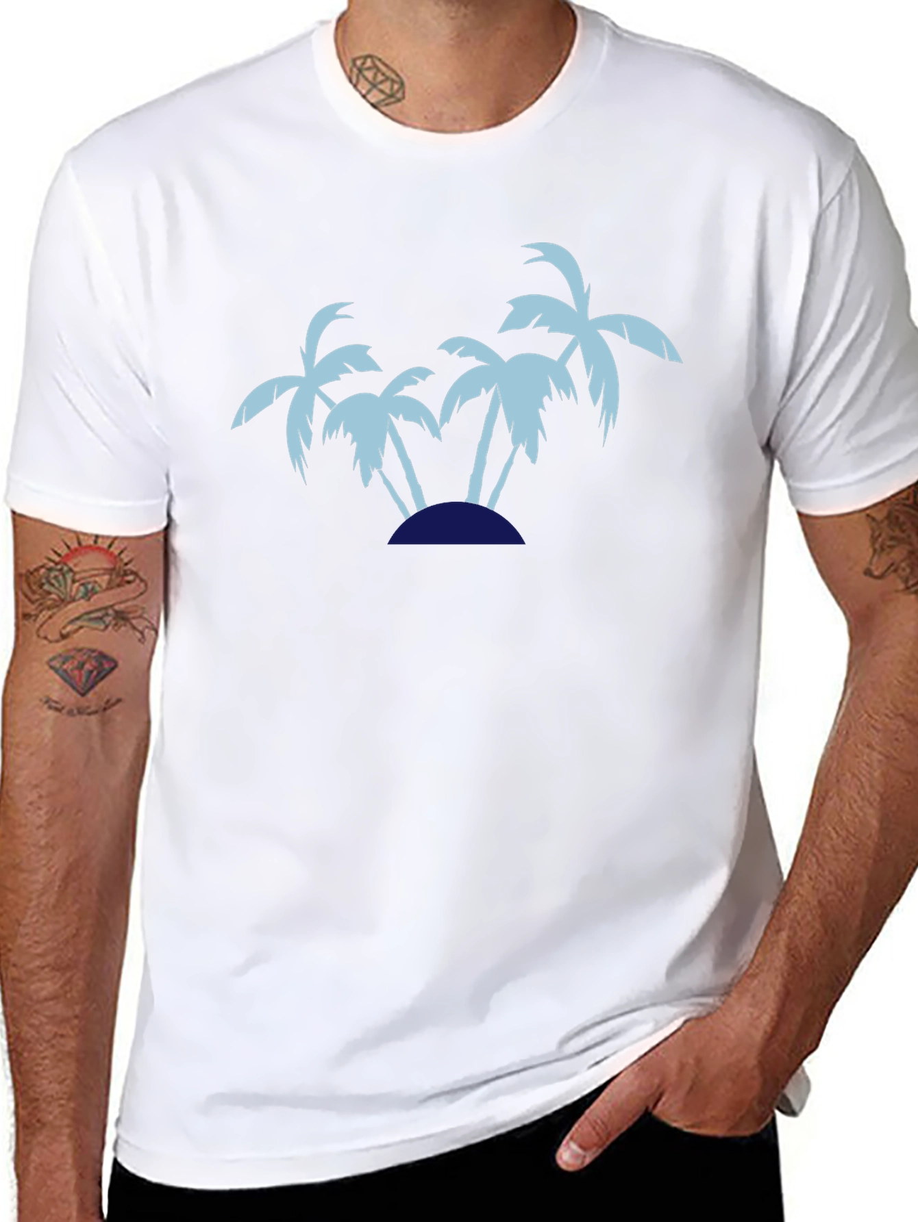 Island Palm Tree Graphic Tee - Relaxed Fit