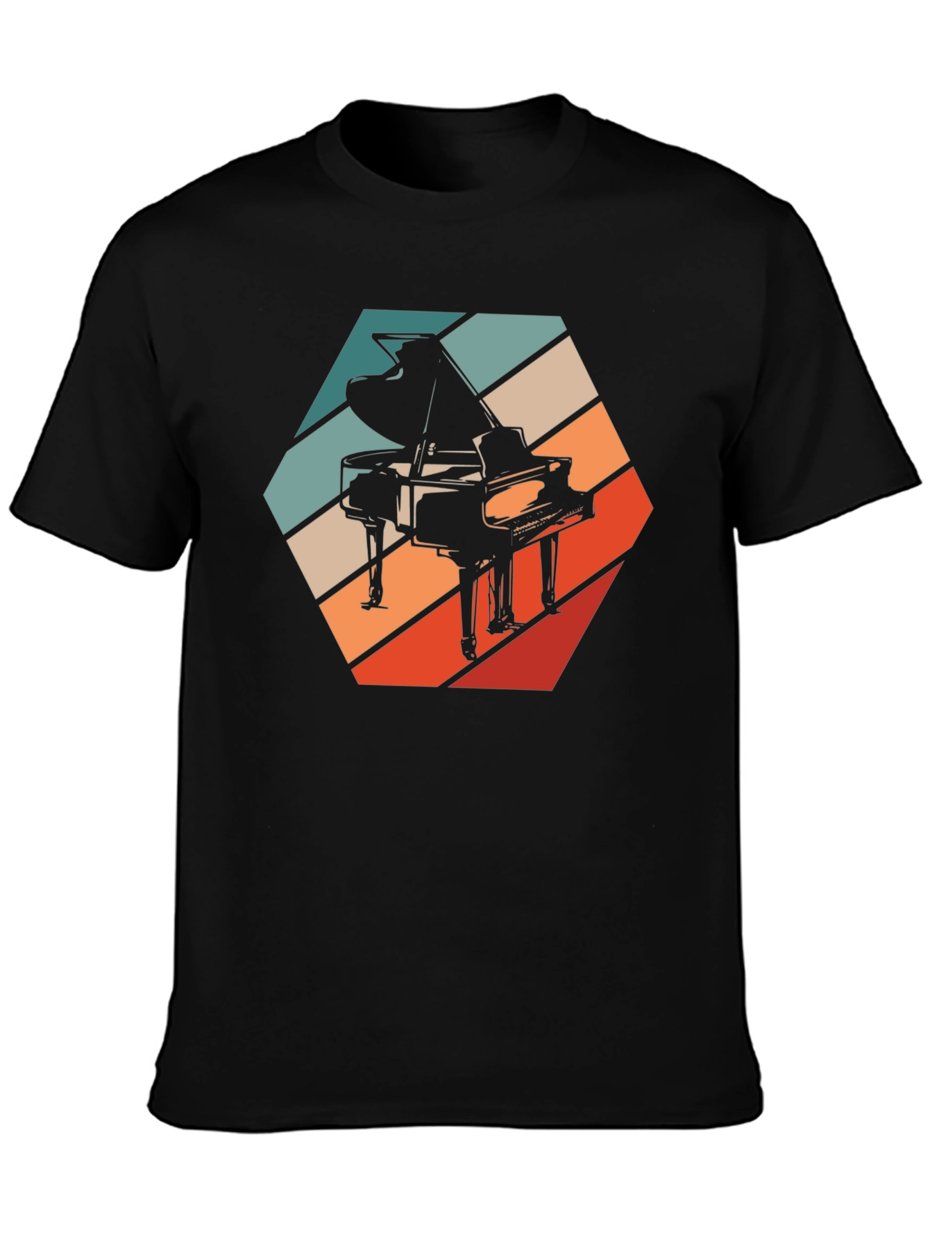 Retro Piano T-Shirt - Musical Instrument Graphic Tee
