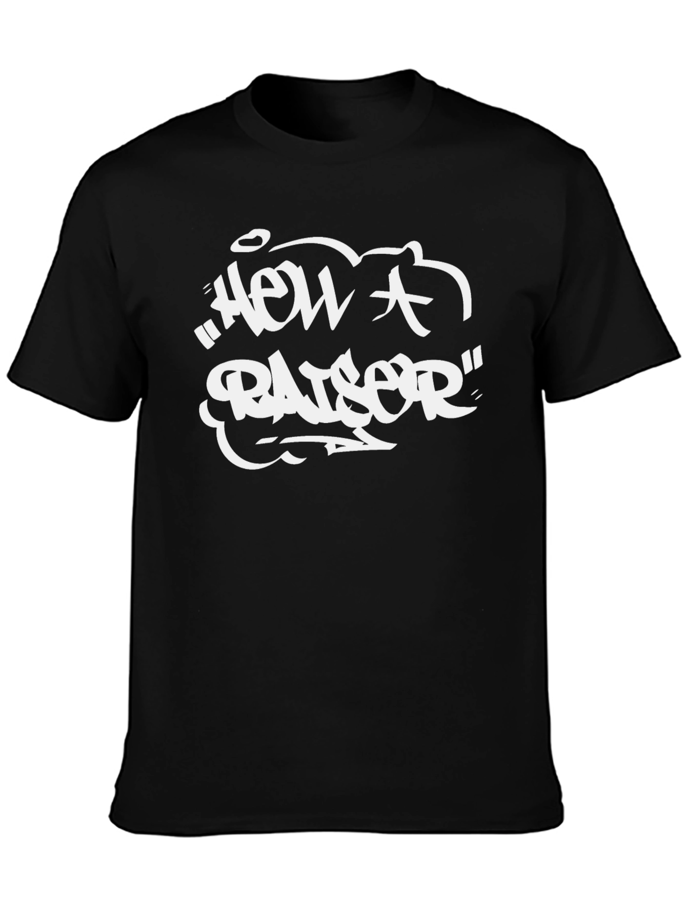 Hell A Raiser Graphic T-Shirt - Bold Black Tee