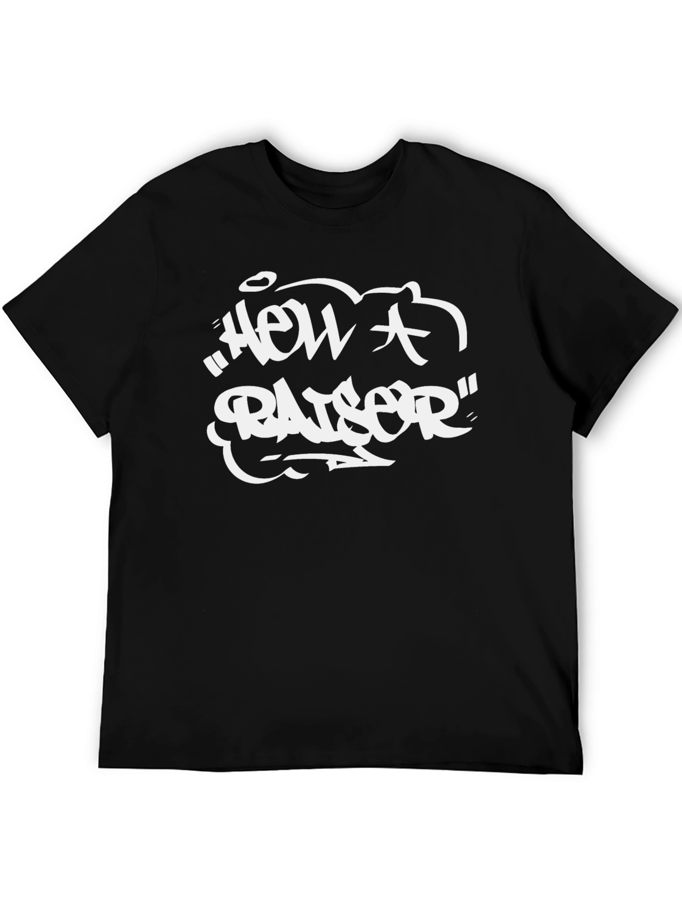 Hell A Raiser Graphic T-Shirt - Bold Black Tee