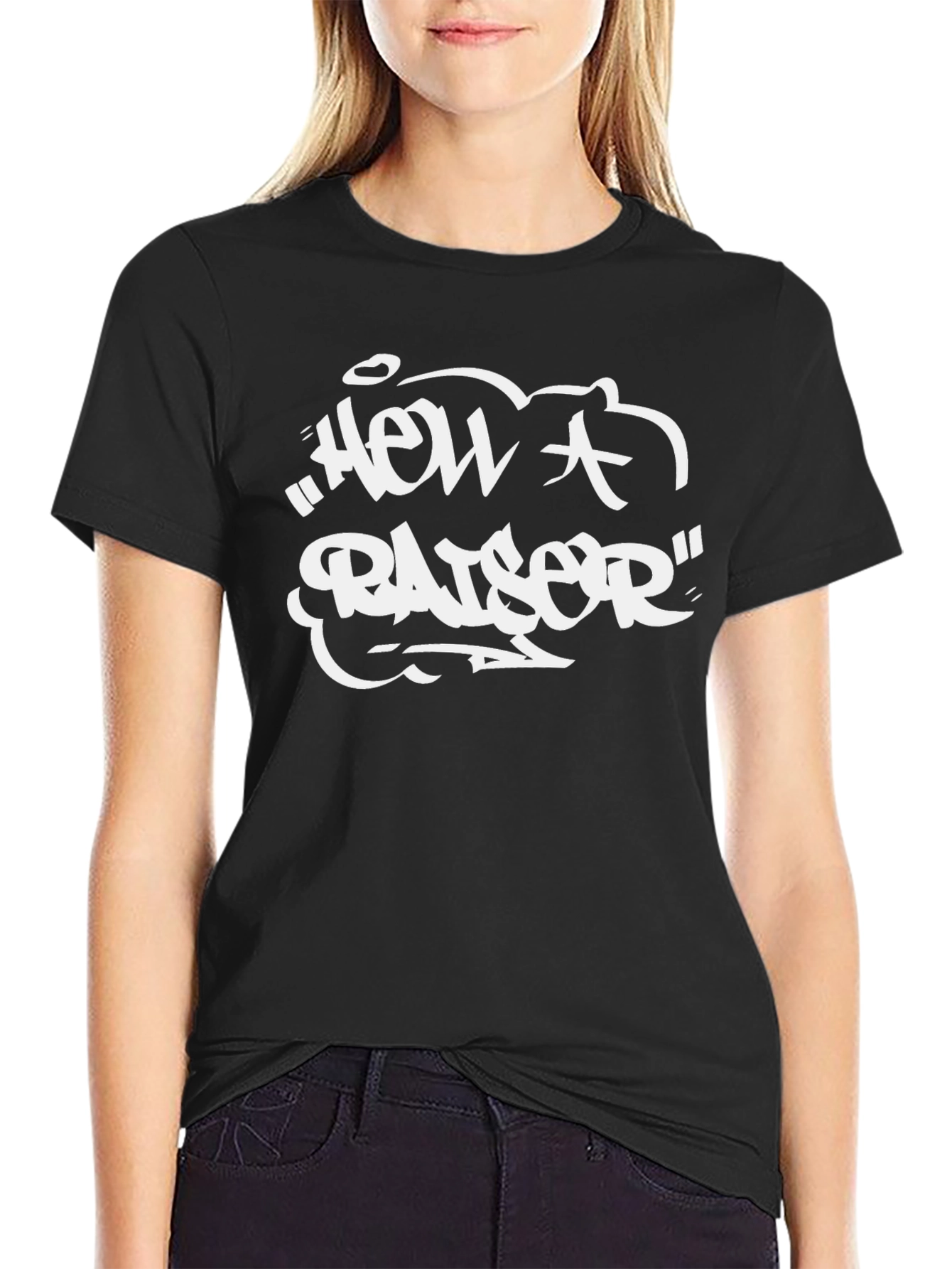 Hell A Raiser Graphic T-Shirt - Bold Black Tee