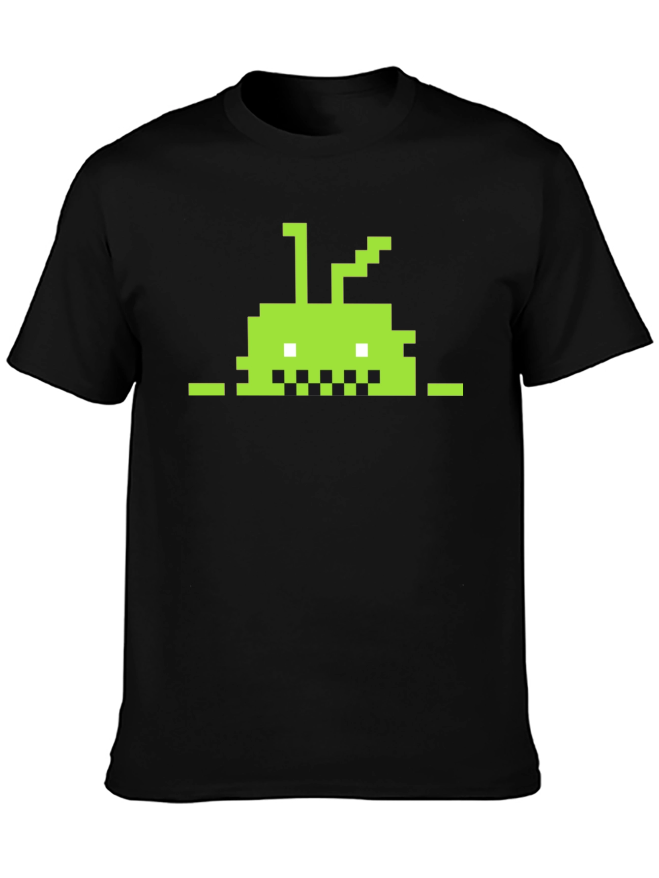 Retro Pixel Android T-Shirt - Black