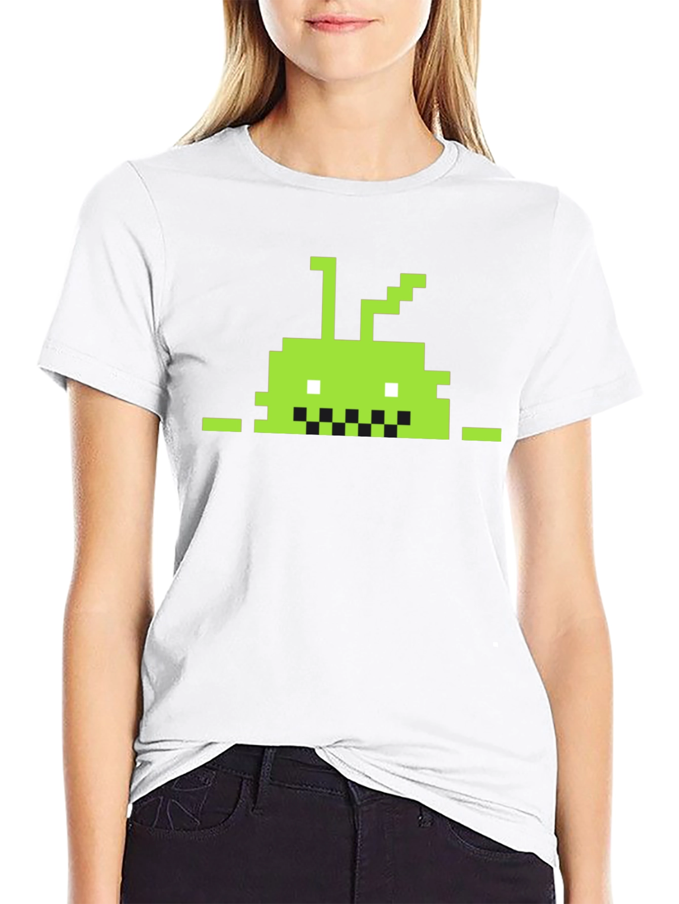 Retro Pixel Android T-Shirt - Black