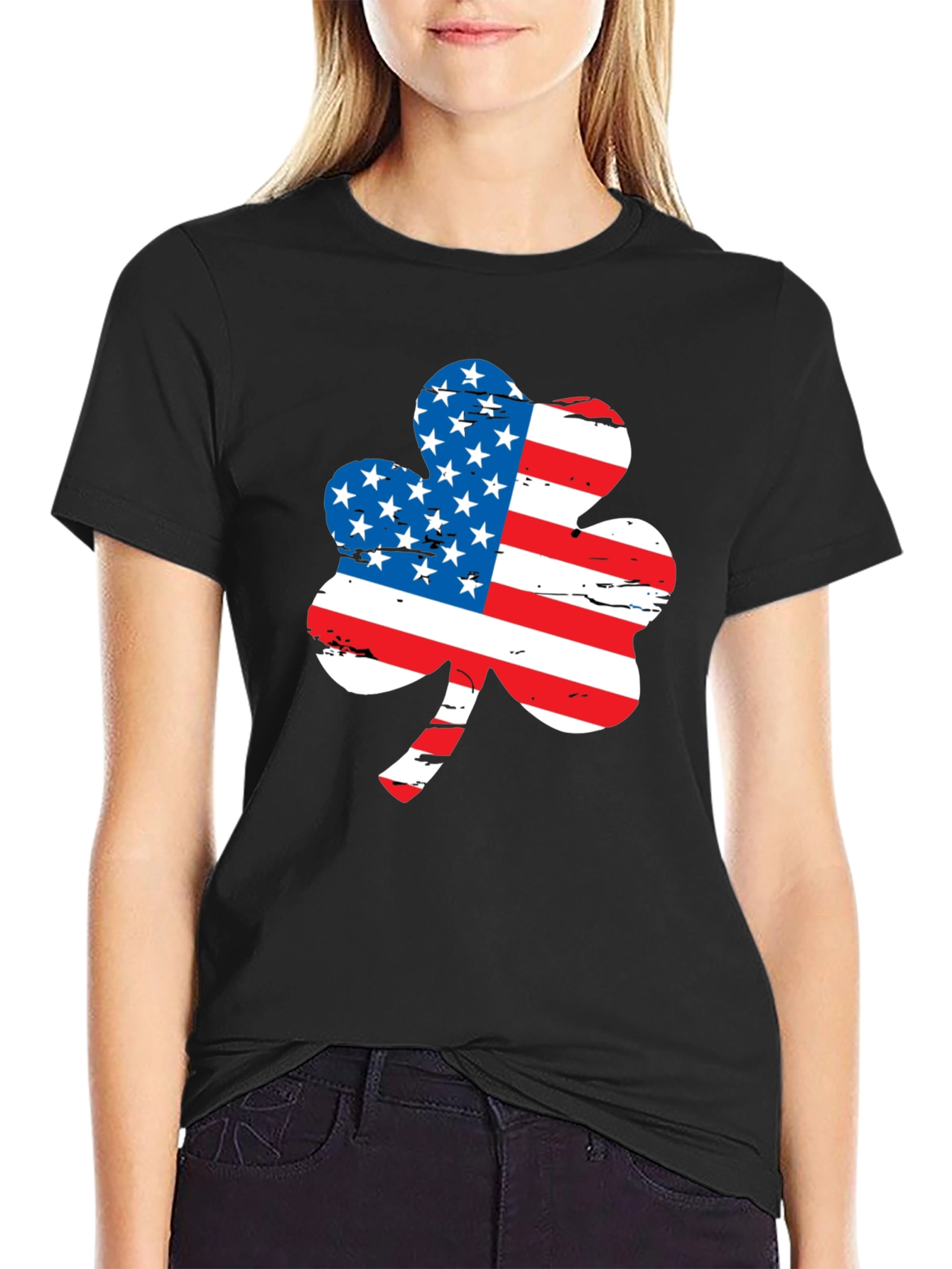 American Flag Shamrock T-Shirt