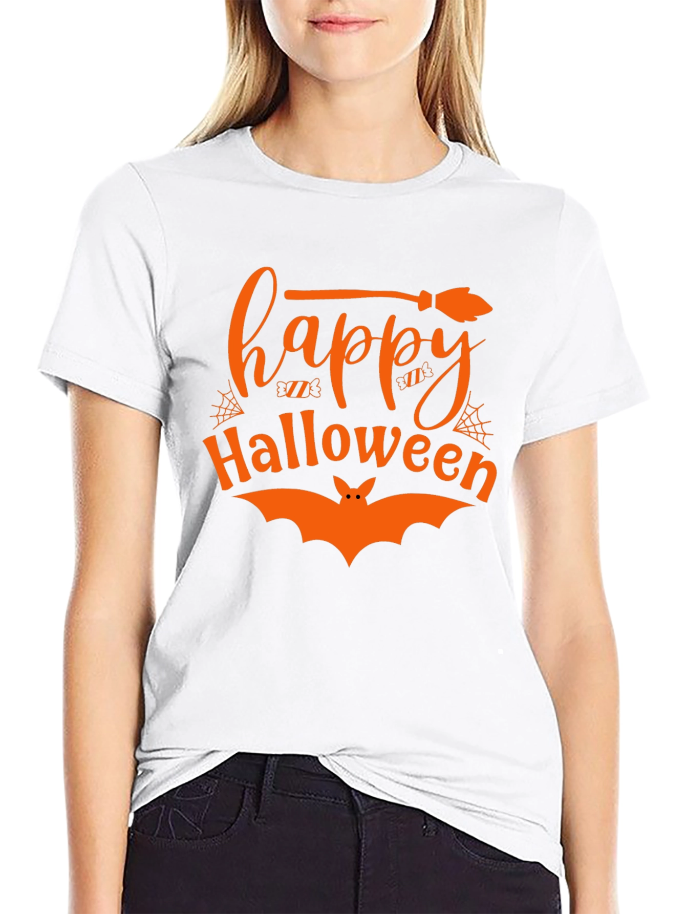 Happy Halloween T-Shirt - Black Cotton Tee